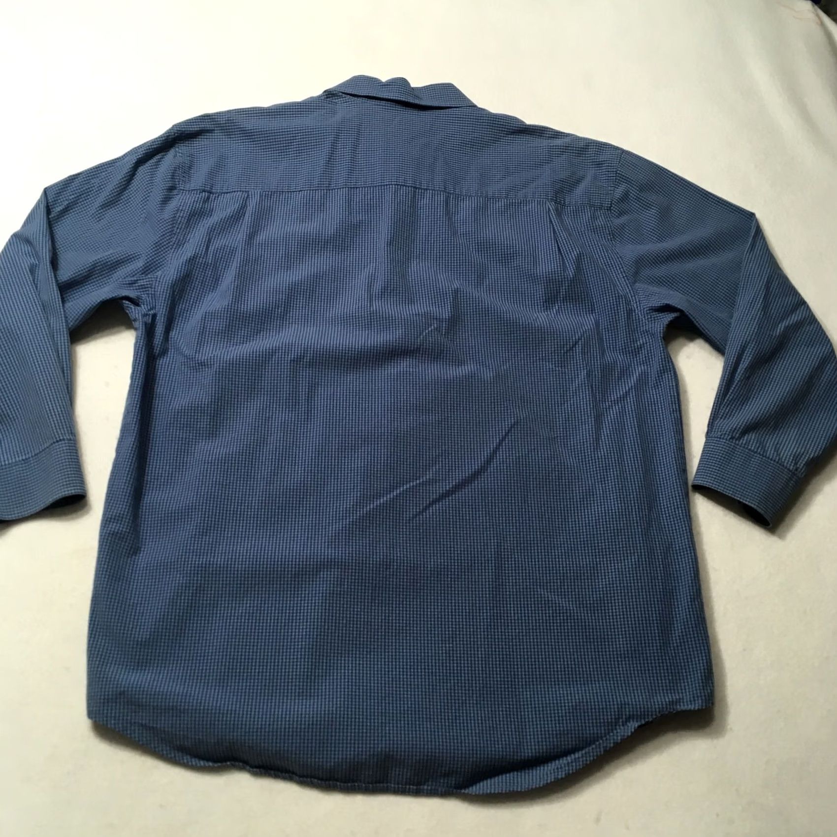 Guess Guess Jeans USA VTG Button Up Shirt LARGE BLUE Geometric CHECK Men's Size US L / EU 52-54 / 3 - 7 Thumbnail