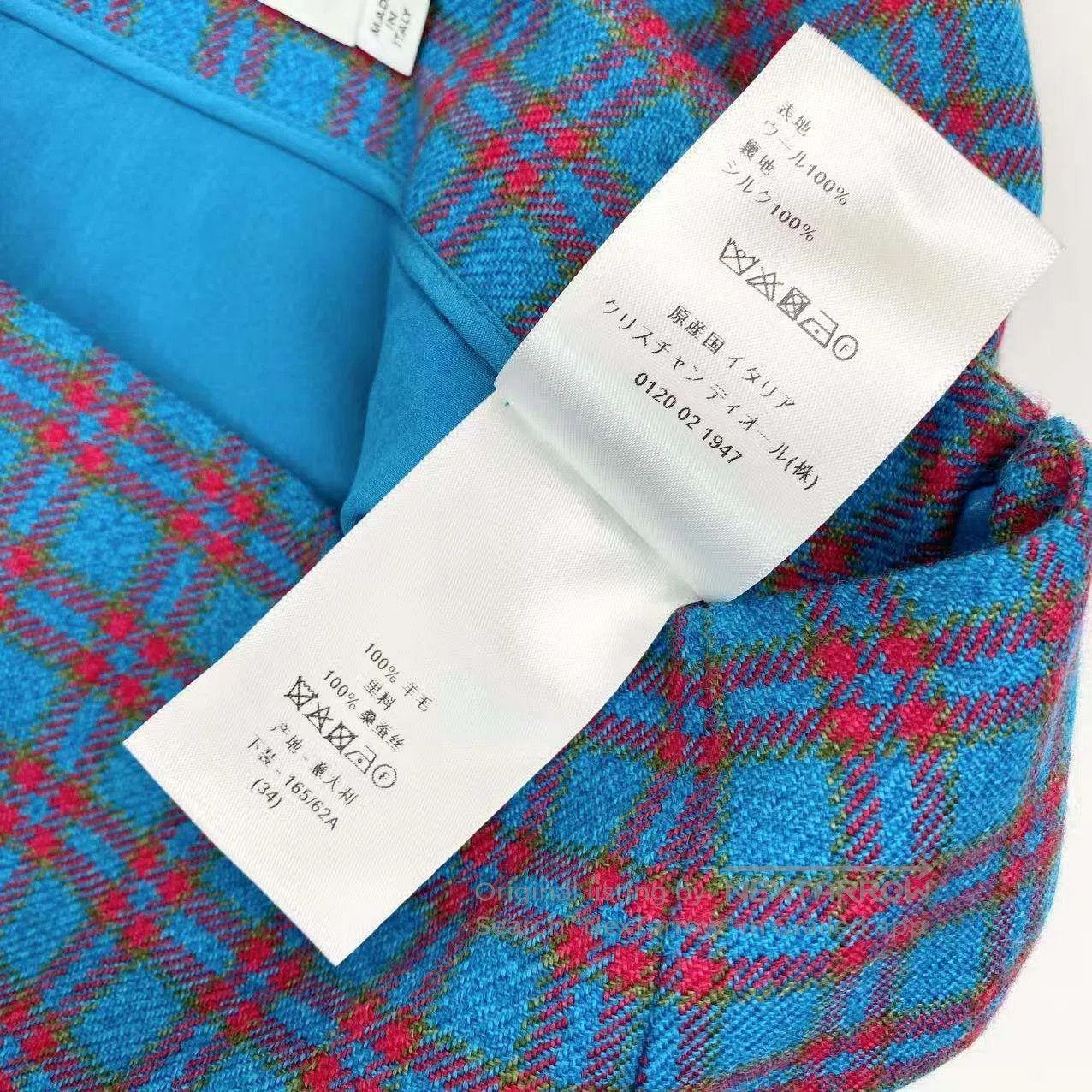 Dior Dior Color-blocked houndstooth skirts| Size 42" / US 20 - 5 Thumbnail