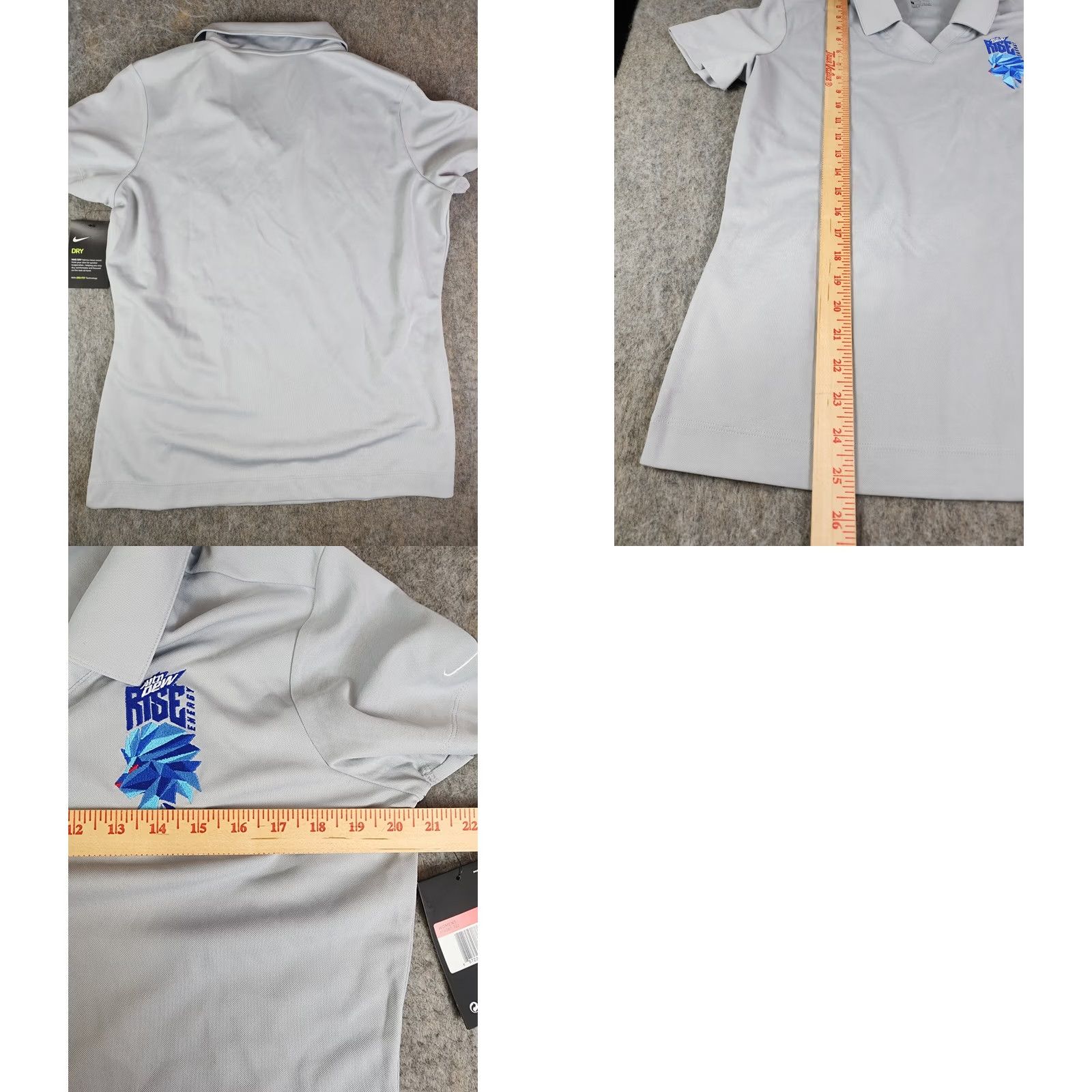 Nike NWT Nike Mountain Dew Rise Polo Shirt Womens Large Golf Shirt Size L / US 10 / IT 46 - 8 Thumbnail