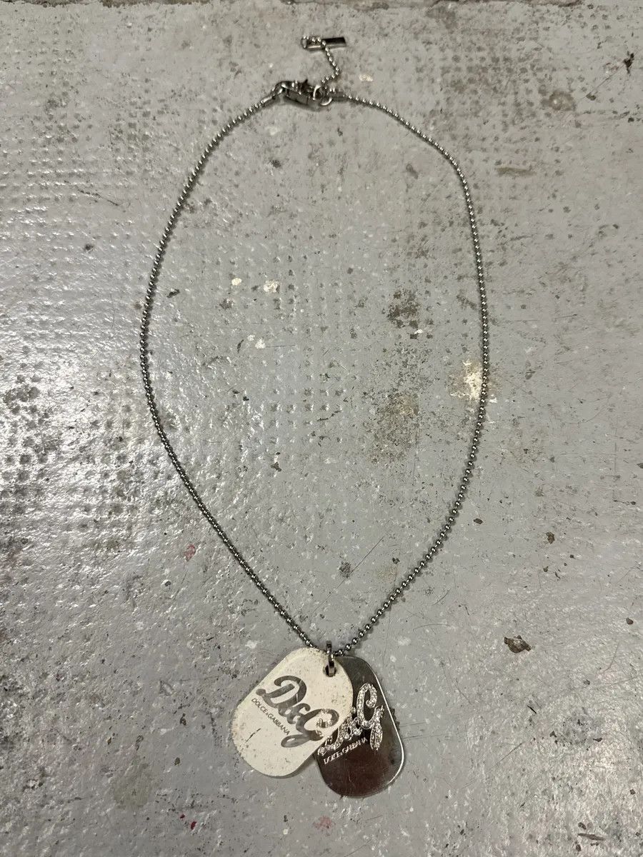 Dolce & Gabbana 2000s Dolce & Gabbana Ball Chain Dog Tags Necklace Size ONE SIZE - 1 Thumbnail