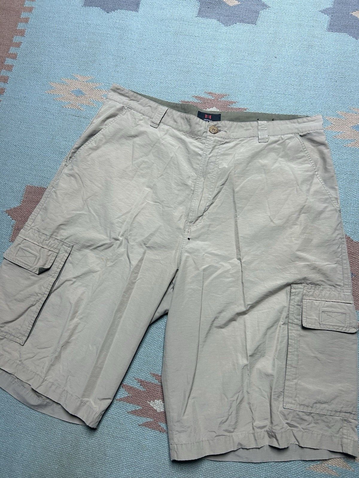 Vintage Emergency Exit cargo shorts cotton nylon khaki tan hiking 36 Size US 36 / EU 52 - 2 Thumbnail