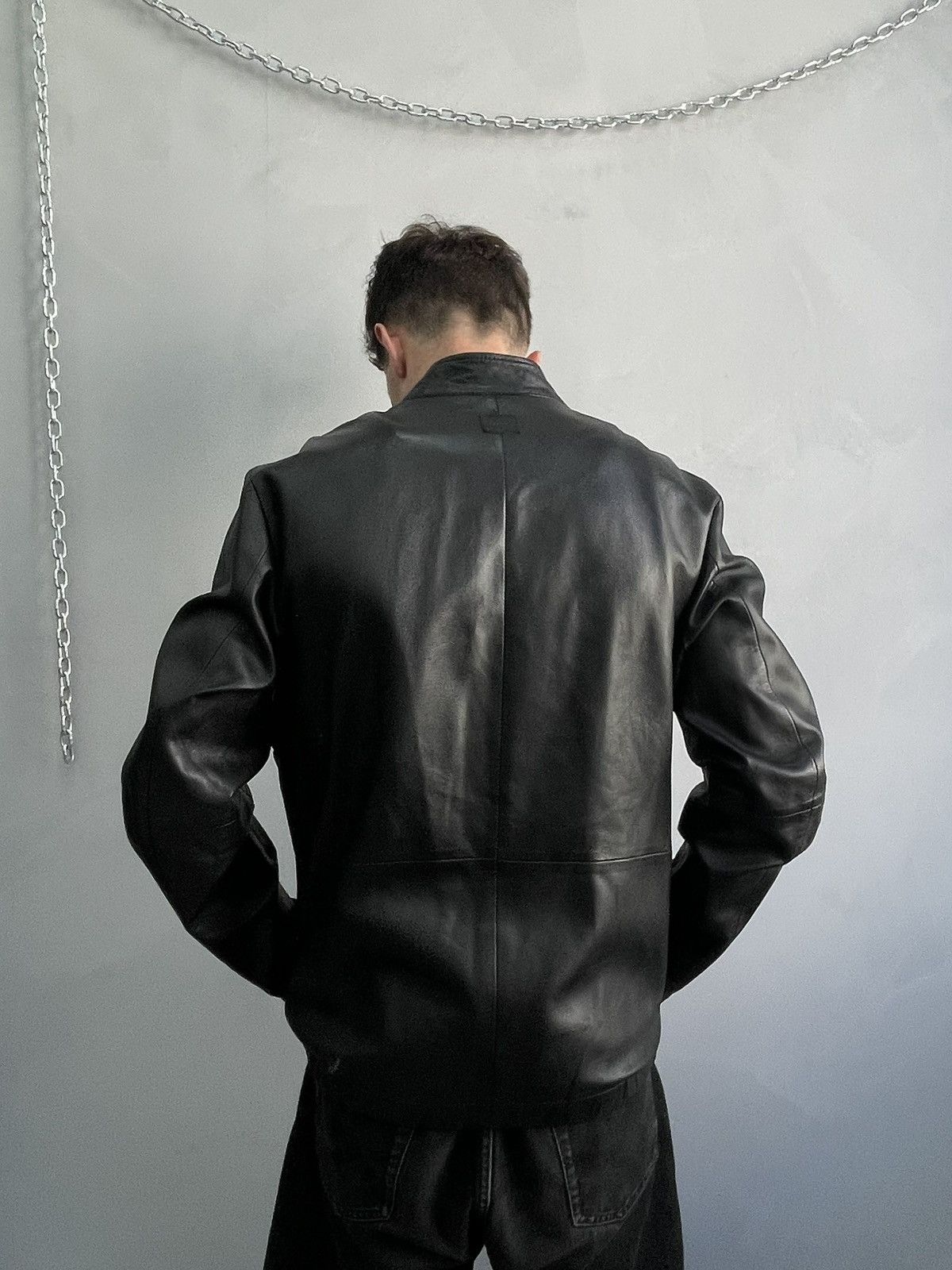 G star raw zipper 14th addiction leather opium jacket y2k