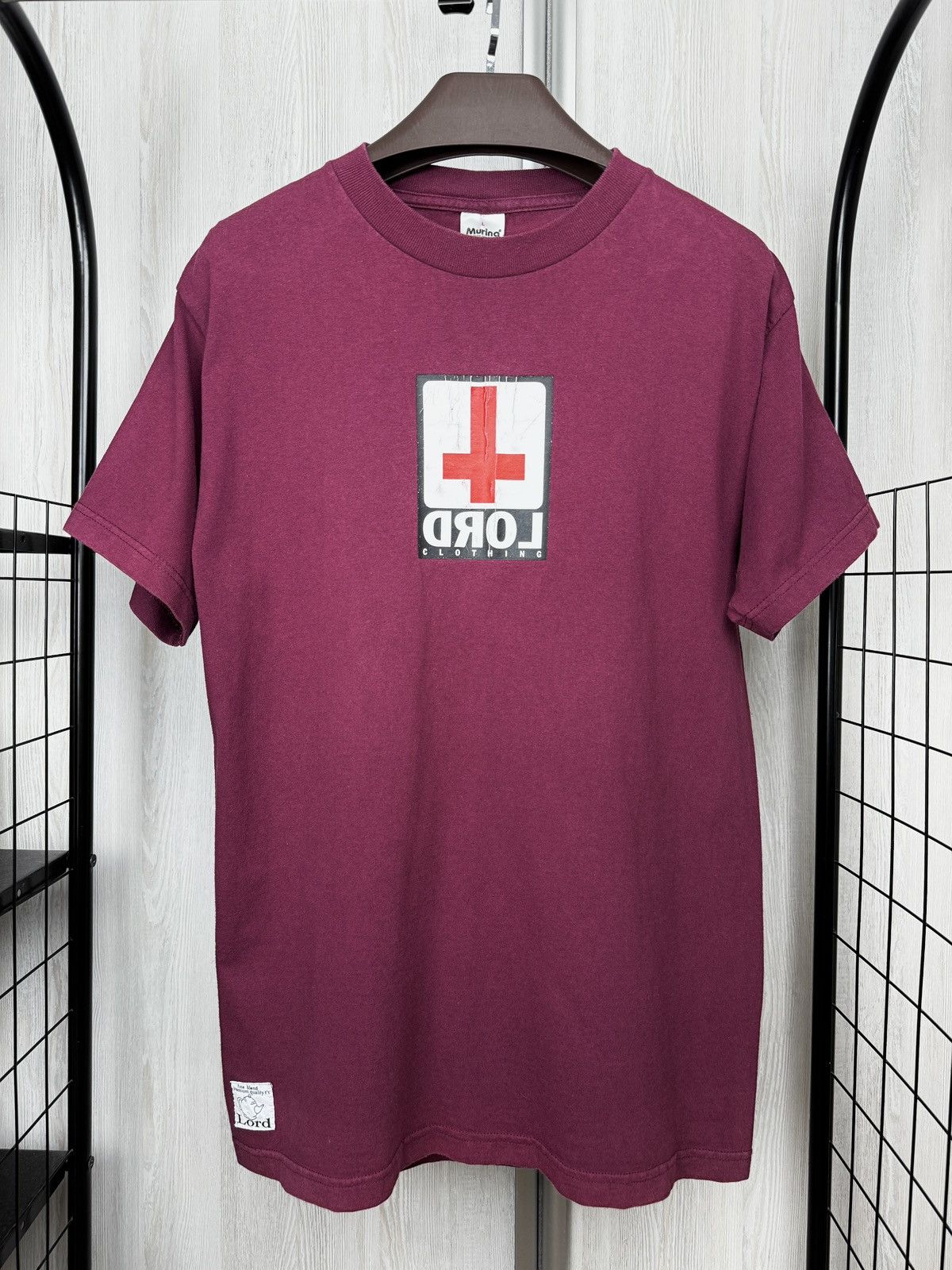 Vintage LORD Clothing BMX vintage 90s made in USA🇺🇸 burgundy tee Size US L / EU 52-54 / 3 - 2 Thumbnail