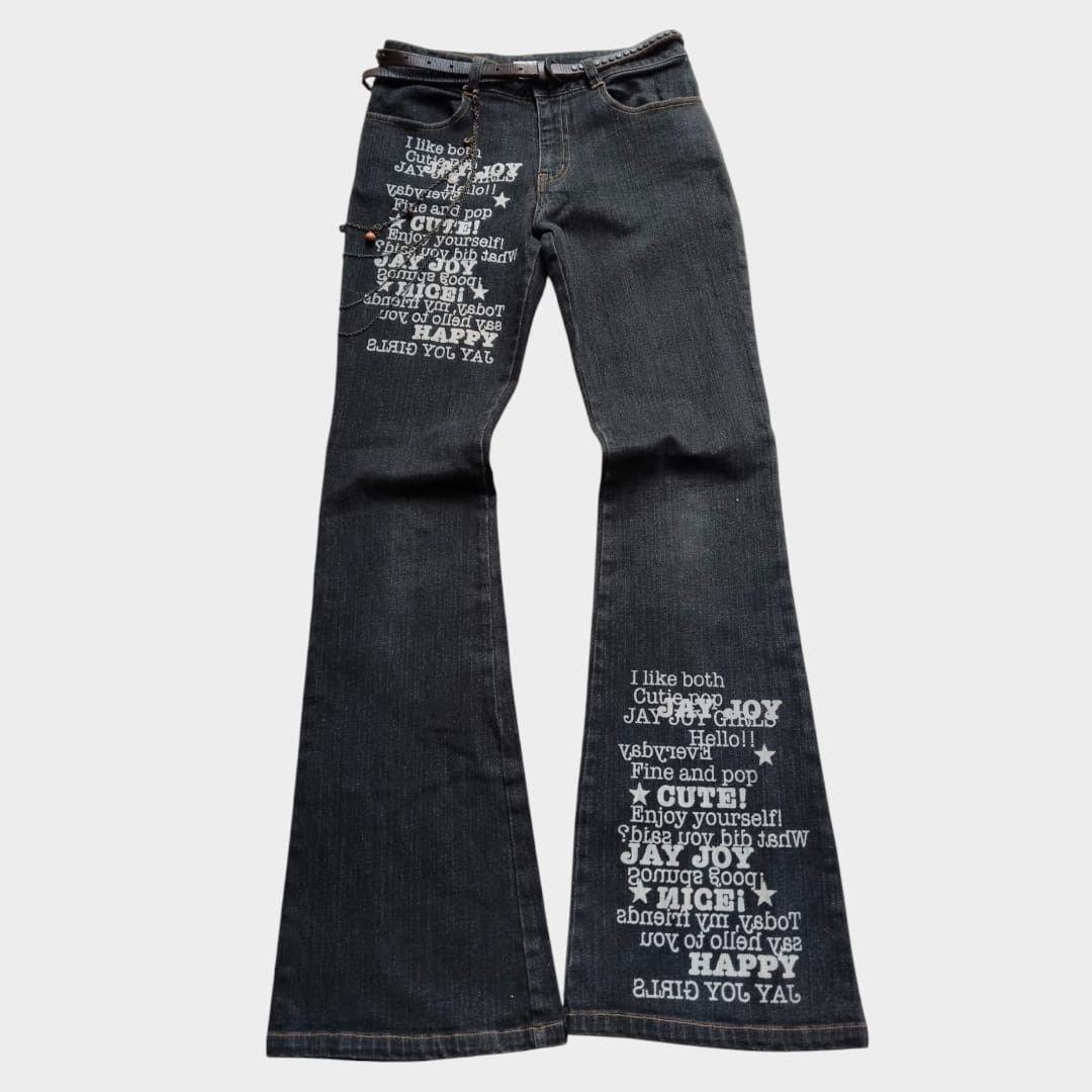 Le Grande Bleu (L.G.B.) Jay joy Typewriter flared jeans Size US 27 - 1 Thumbnail