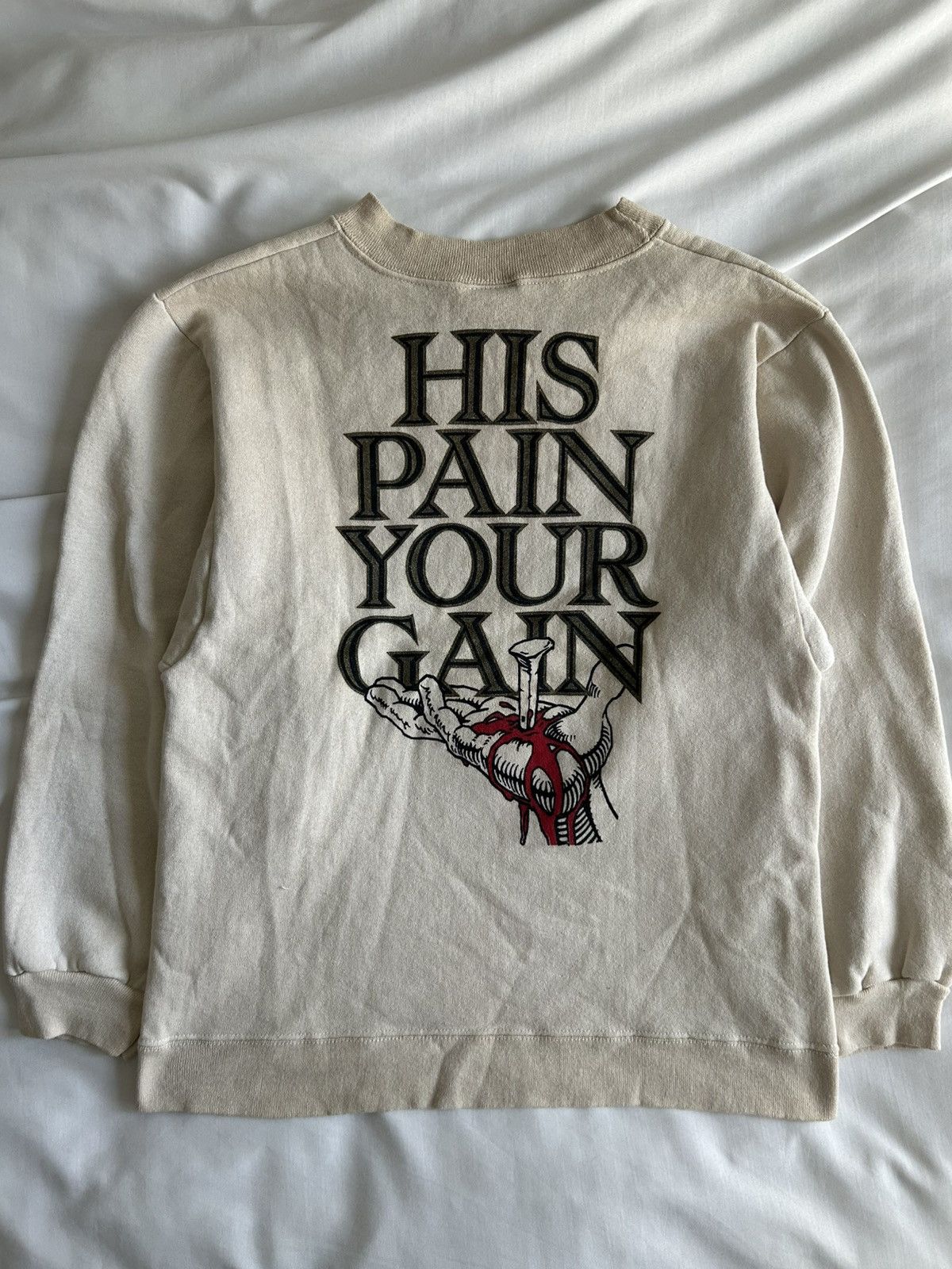 Vintage Vintage 90s Jesus Sweatshirt Lords Gym Living Epistles Rare Size US L / EU 52-54 / 3 - 8 Thumbnail