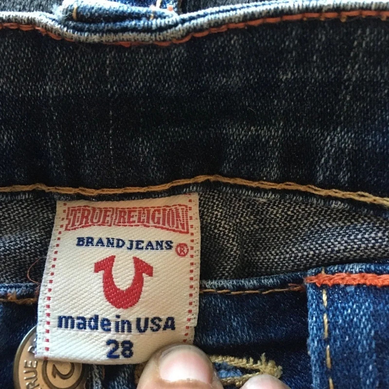 True Religion True Religion Y2K 503 dark wash blue jeans, size 28 Size 28" / US 6 / IT 42 - 4 Thumbnail