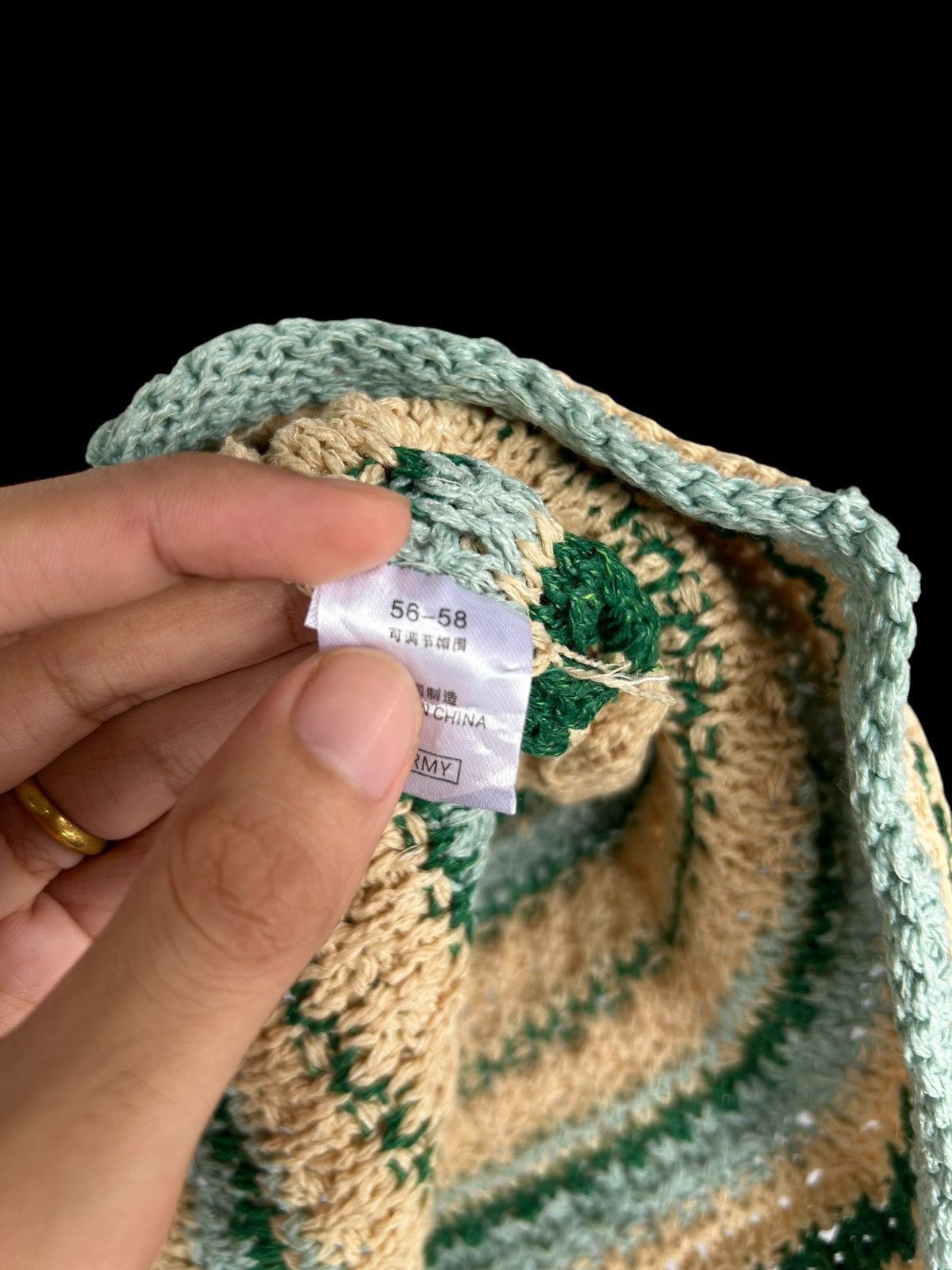 Japanese Brand × Kapital × Vintage Crochet Knitted Handmade Hats Rare ☠️☠️ Size ONE SIZE - 9 Thumbnail