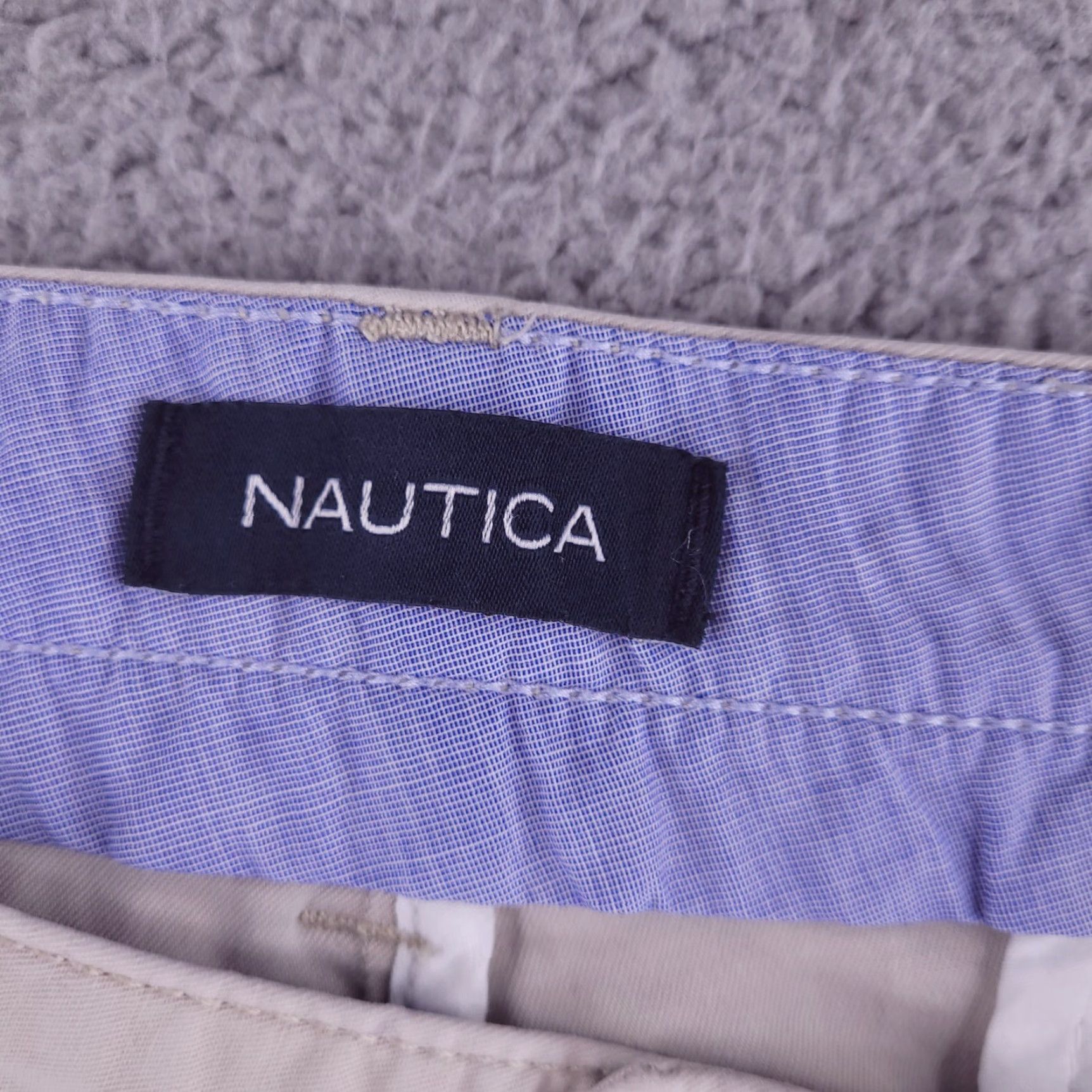 Nautica Nautica Pants Mens 34x27 Tan Chino Khaki Casual Dress Beacon pant Relax Straight Size US 34 / EU 50 - 4 Thumbnail