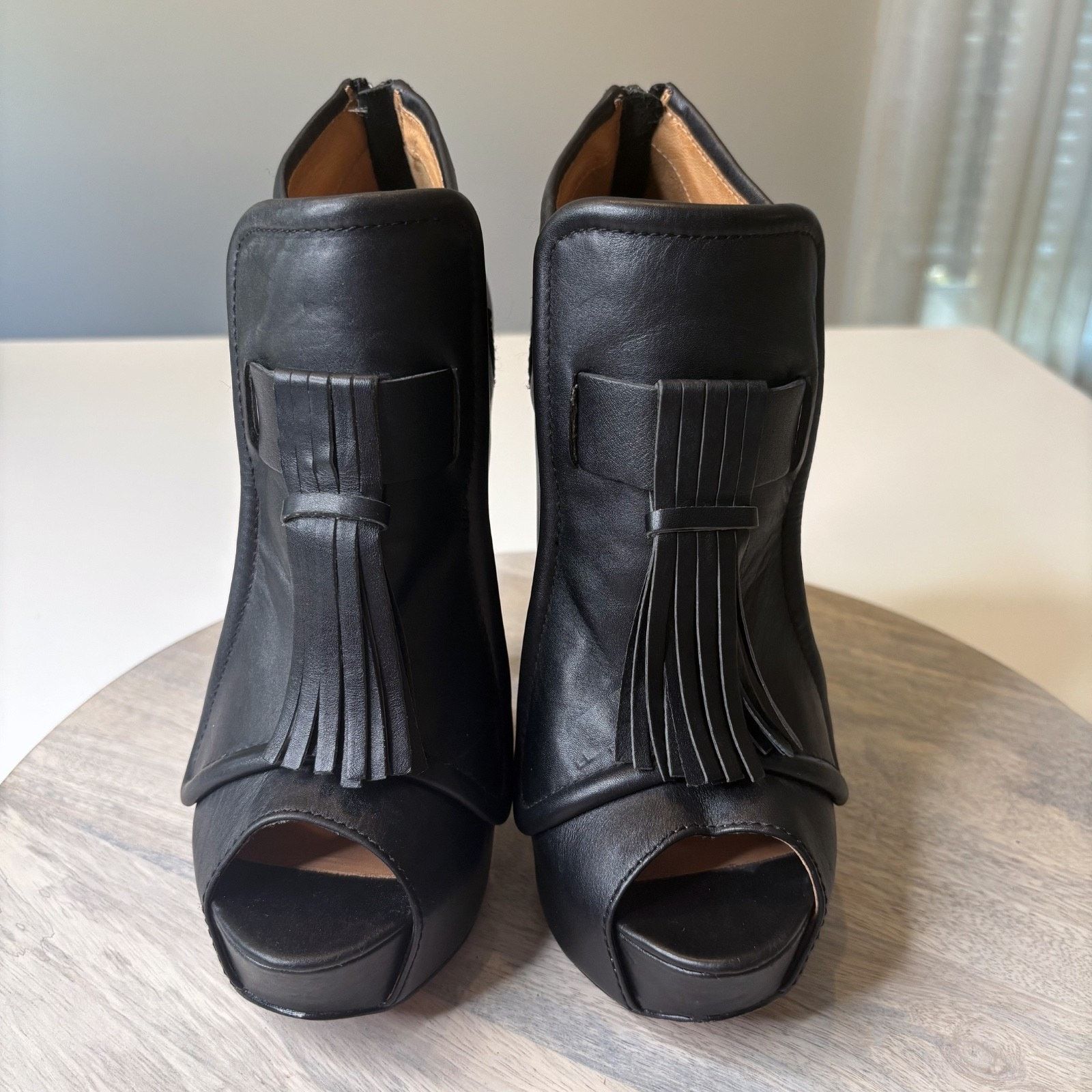 L.A.M.B. L.A.M.B by Nathan Leather Platform Ankle Booties Size 10 M Size US 10 / IT 40 - 4 Thumbnail
