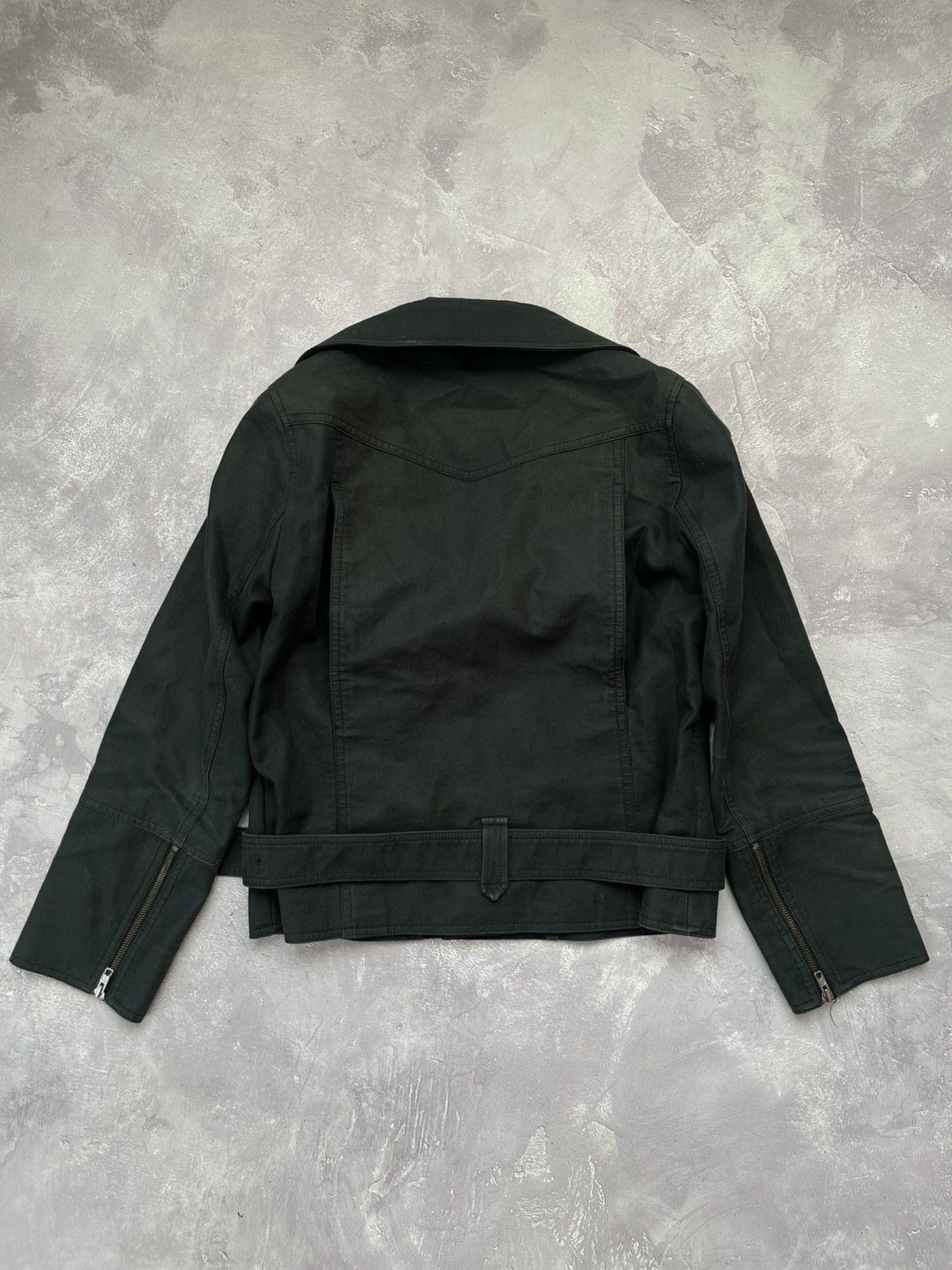Japanese Brand Comptoir Des Cotonniers Double Collar Biker Zip Jacket Belt Size S / US 4 / IT 40 - 12 Thumbnail