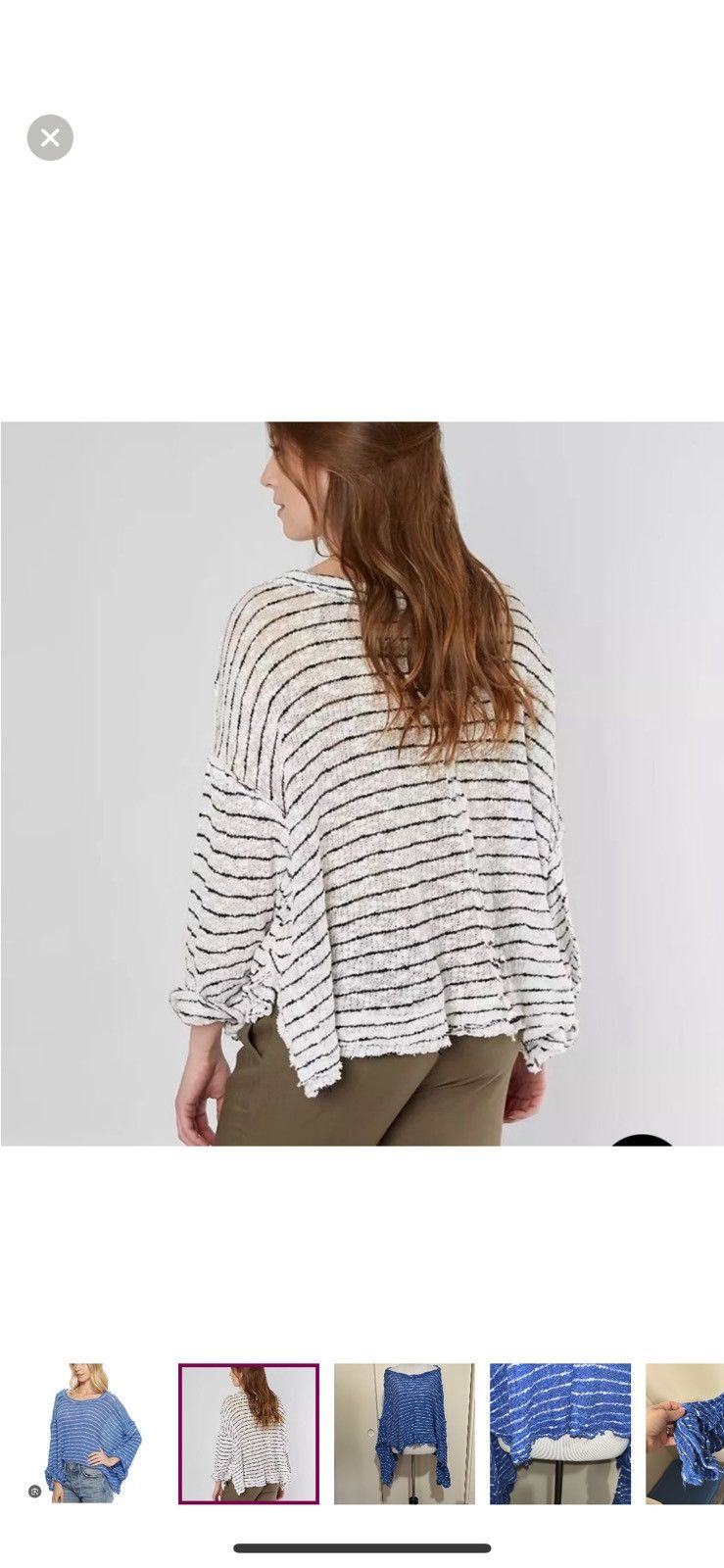 Free People Free people women’s large striped island girl top Size L / US 10 / IT 46 - 2 Thumbnail