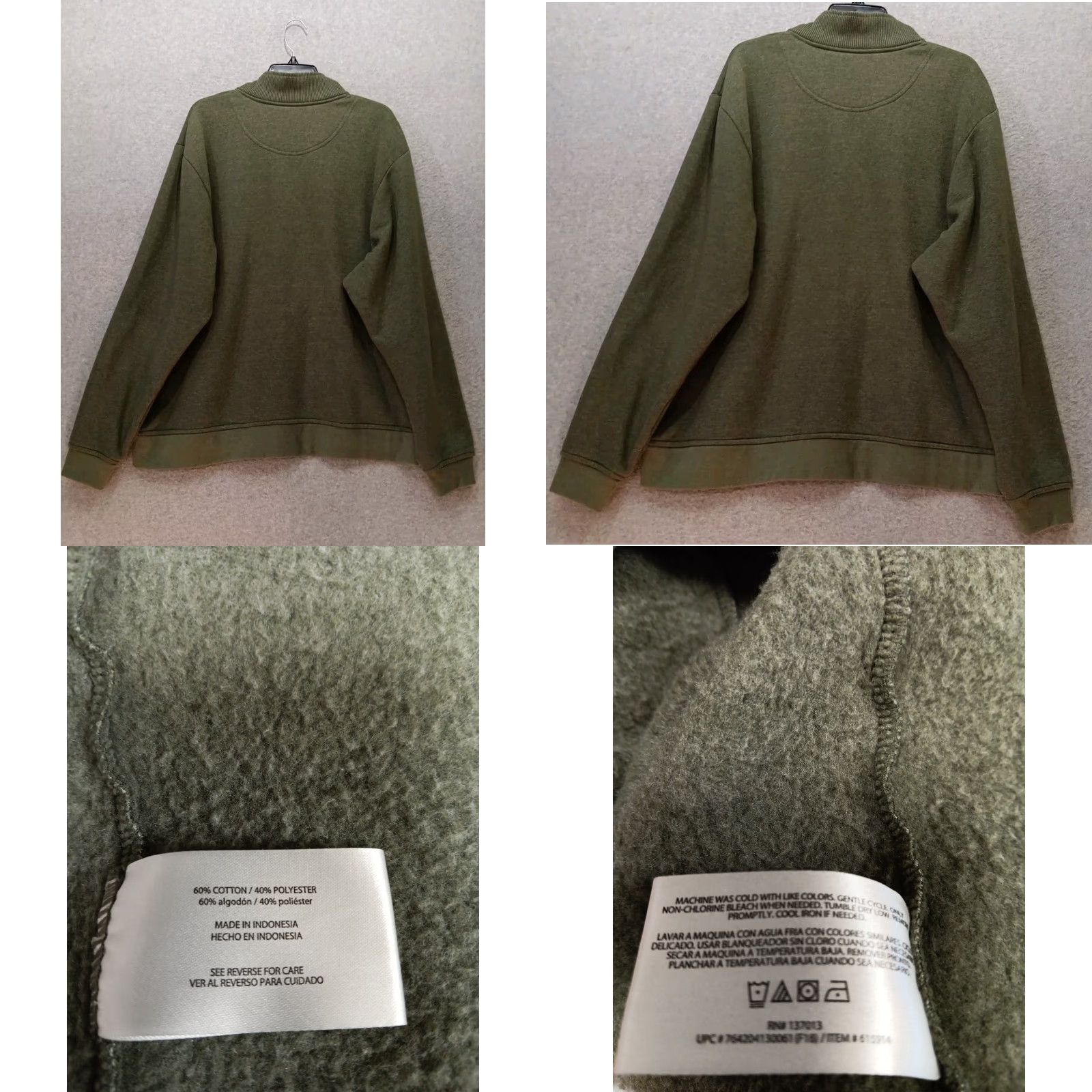 Orvis VINTAGE ORVIS Pullover Sweatshirt Mens XXL Green 1/4 Zip Snap Long Sleeve Knit Heavyweight All Seasons Casual Workwear Fish 90s Size US XXL / EU 58 / 5 - 9 Thumbnail