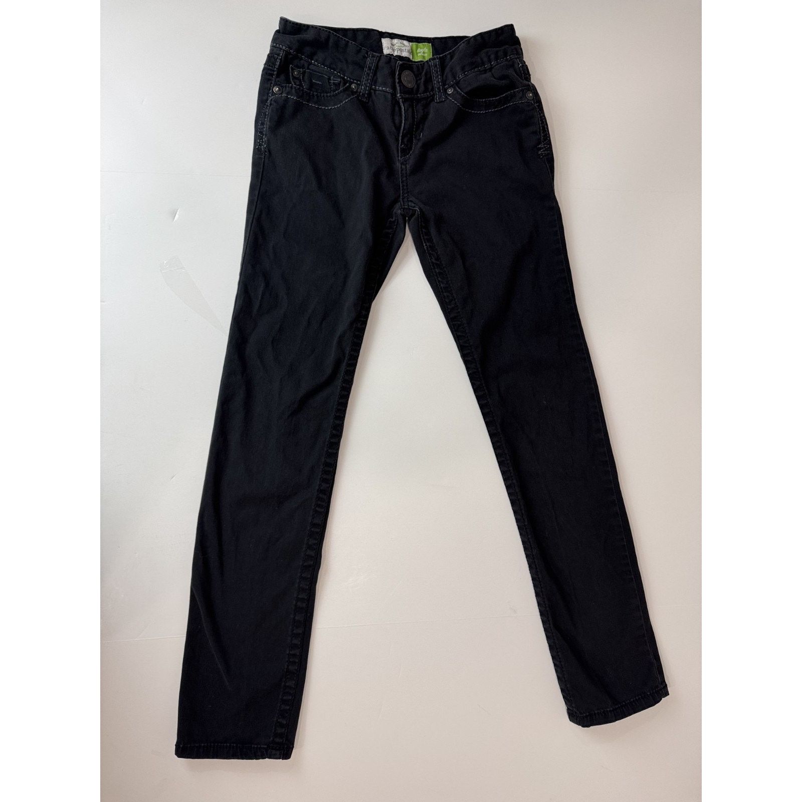 Other Aeropostale Bayla Skinny Jeans Low Rise Black Y2K Indie Emo Size 26" / US 2 / IT 38 - 3 Thumbnail