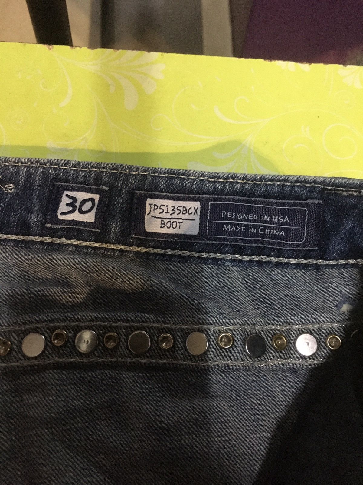 Miss Me Miss me studd jeans Size 33" - 9 Thumbnail