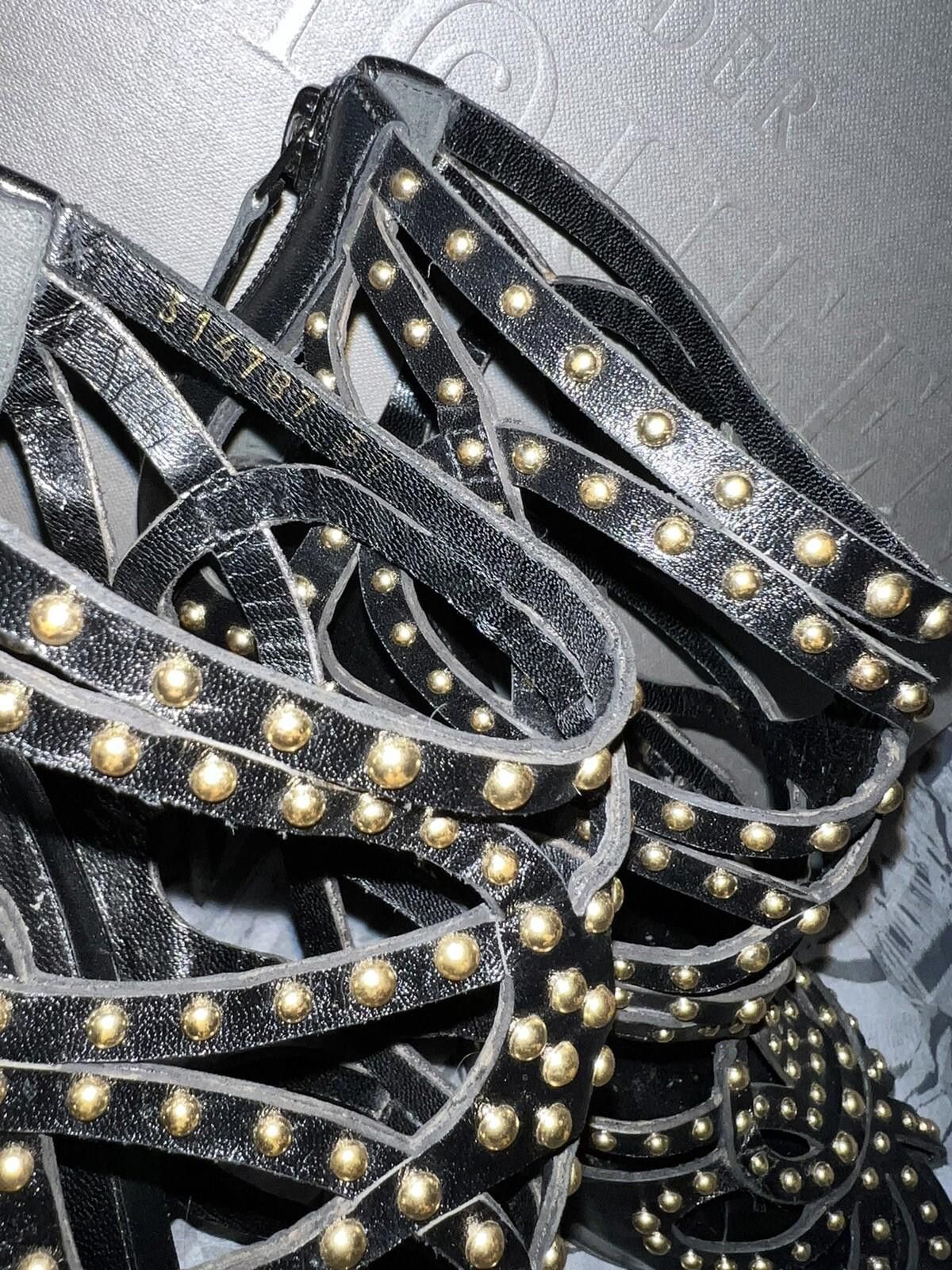 Alexander McQueen Alexander McQueen Studded Black Leather Cage Bootie US 7 Size US 7 / IT 37 - 11 Thumbnail