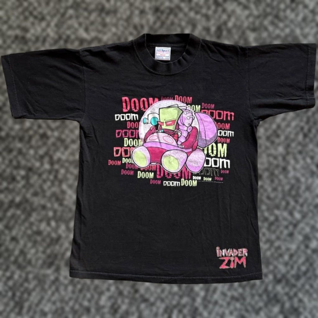 Nickelodeon VINTAGE Nickelodeon Invader Zim Doom Doom Doom T Shirt S Men Black Cotton Logo 2000s Cartoon Nol Ever All Sport Crew Neck T-Shirt Size US S / EU 44-46 / 1 - 1 Thumbnail