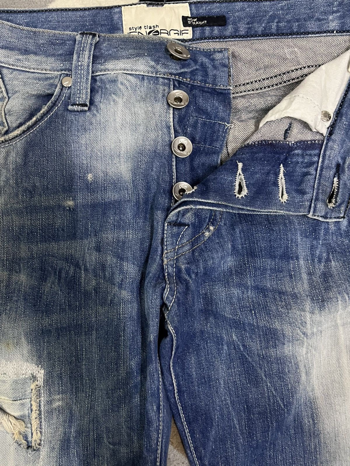 Energie Vintage Energie Button Fly Distressed Style Jeans Size US 29 - 13 Thumbnail