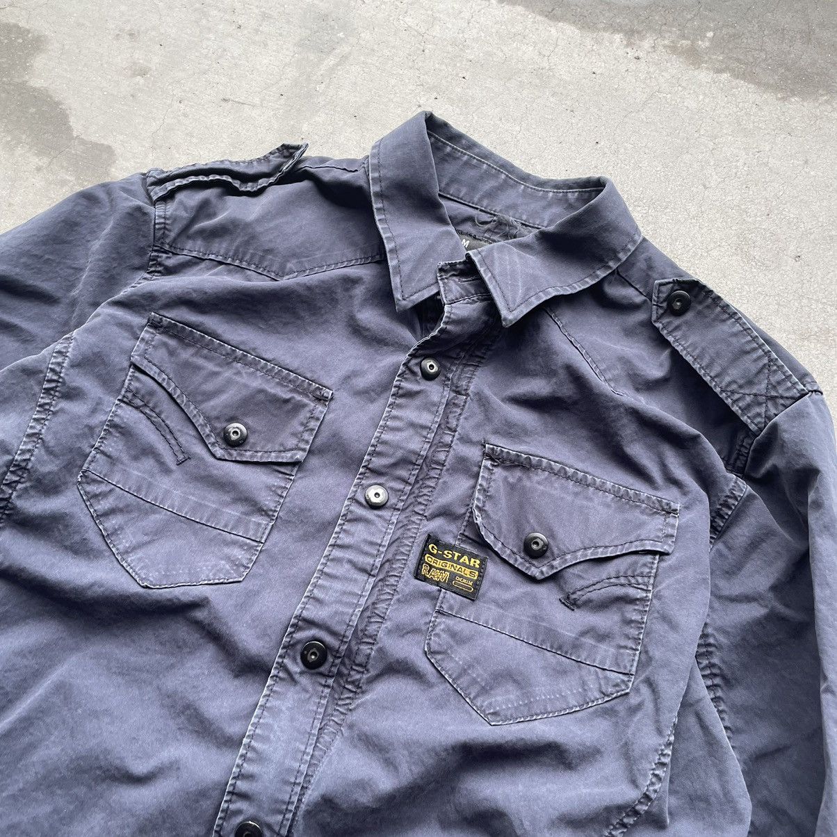 G-Star 00s Navy Tetrucel Utility Shirt Size US M / EU 48-50 / 2 - 2 Thumbnail