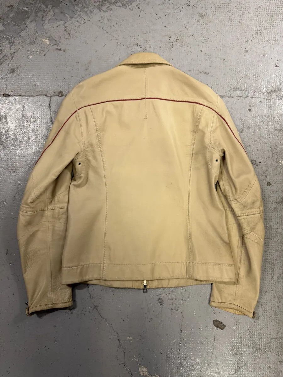 Prada 2000s Prada Creamy White Biker Leather Jacket Size S / US 4 / IT 40 - 2 Thumbnail