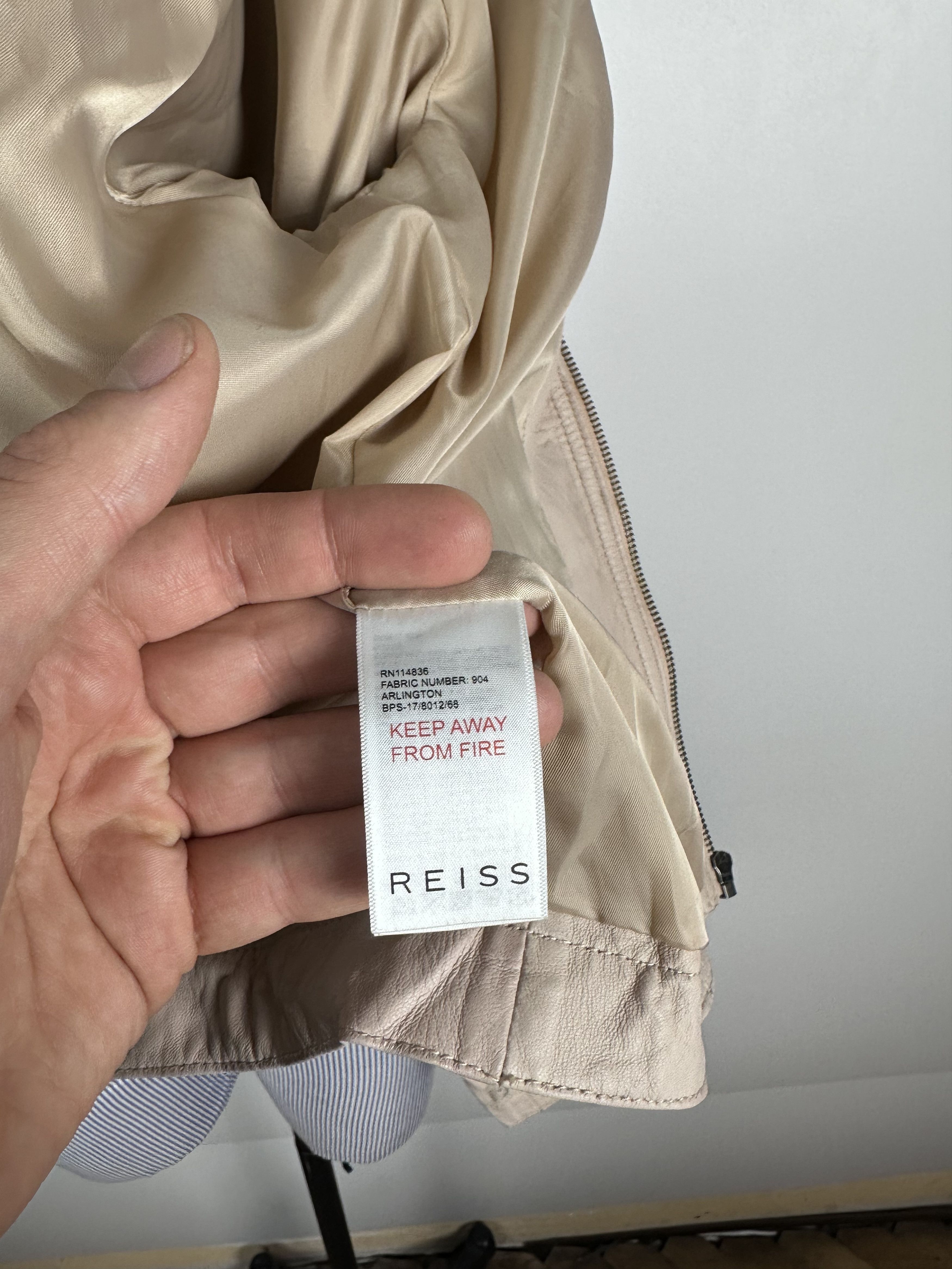Reiss Reiss Women's Leather Jacket Soft Pinc Size M Size M / US 6-8 / IT 42-44 - 11 Thumbnail