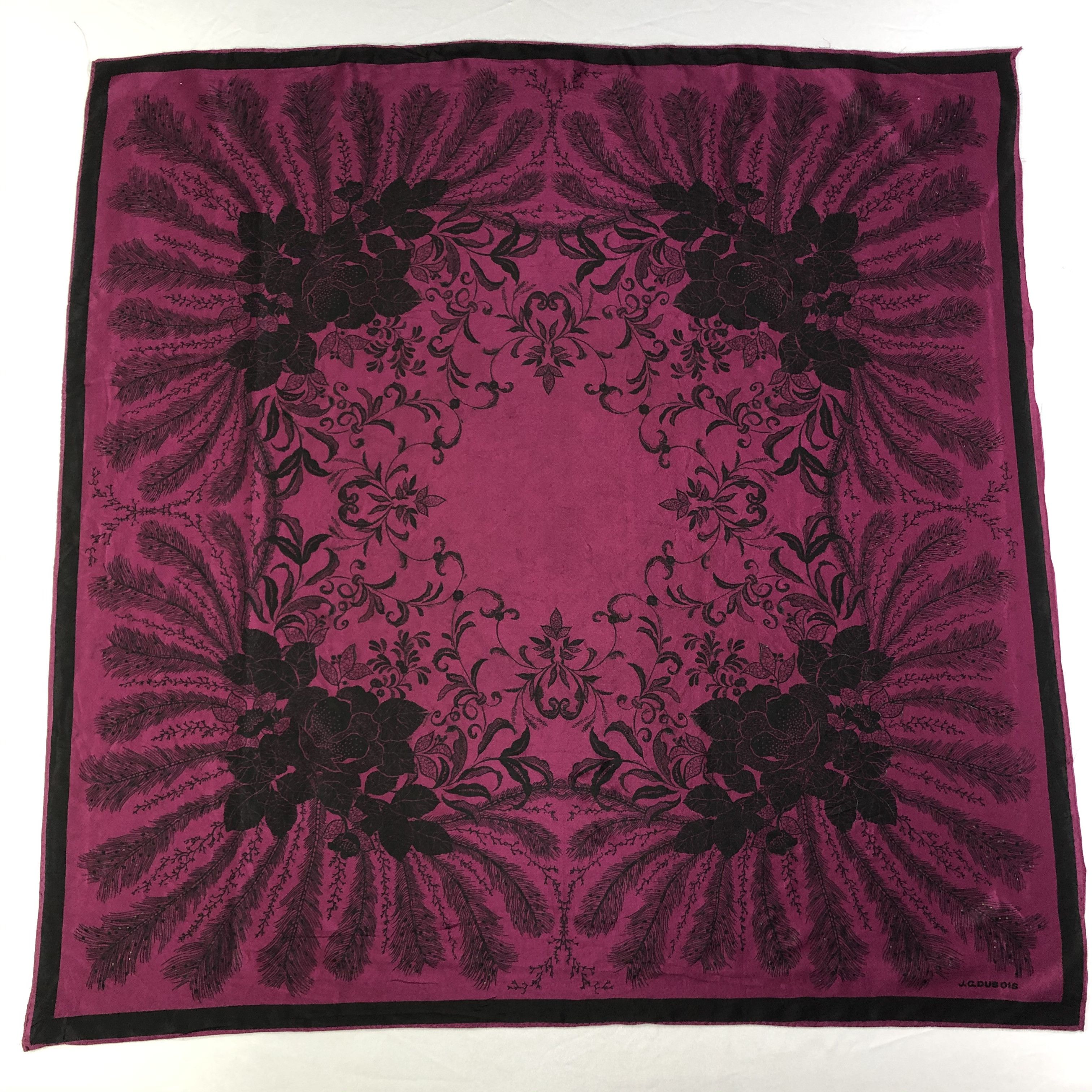 Vintage Vintage J.G.Dubois Silk Scarf Size ONE SIZE - 2 Thumbnail