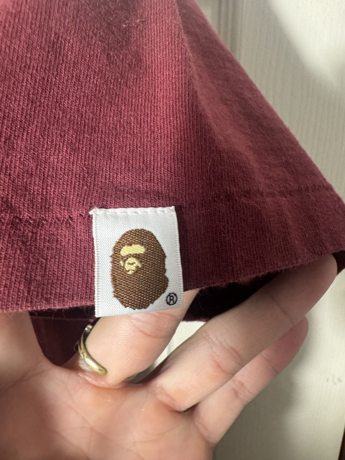 Bape Bape Small Logo Maroon T-Shirt Size US S / EU 44-46 / 1 - 4 Thumbnail