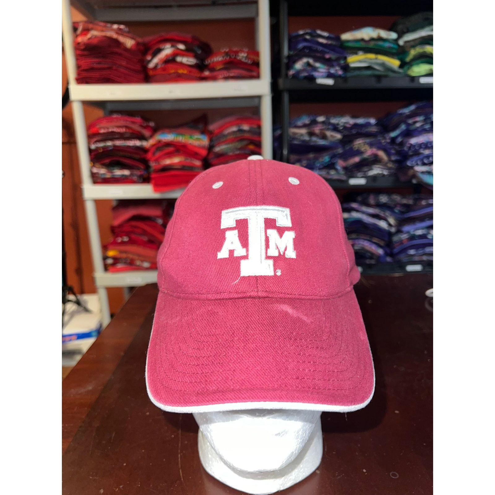 NCAA A&M Hat A&M University Maroon College Cap Headwear Size ONE SIZE - 1 Thumbnail