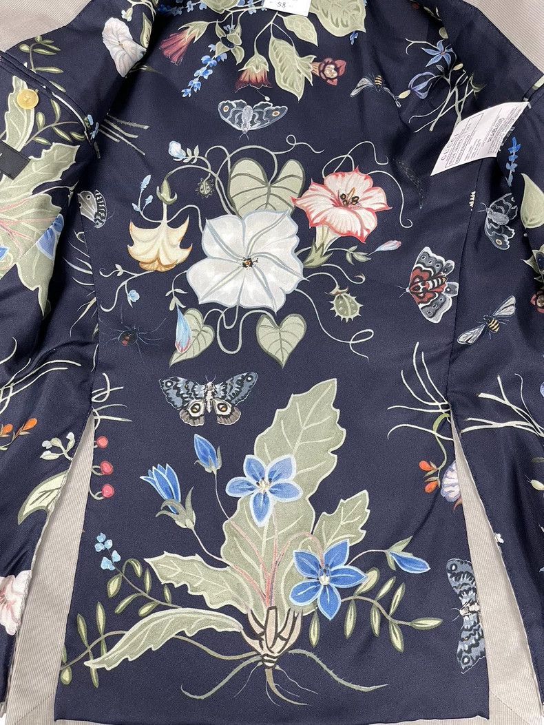 Gucci Gucci Gray corduroy floral lining suit 2502-Nextarrow Size 46R - 5 Thumbnail