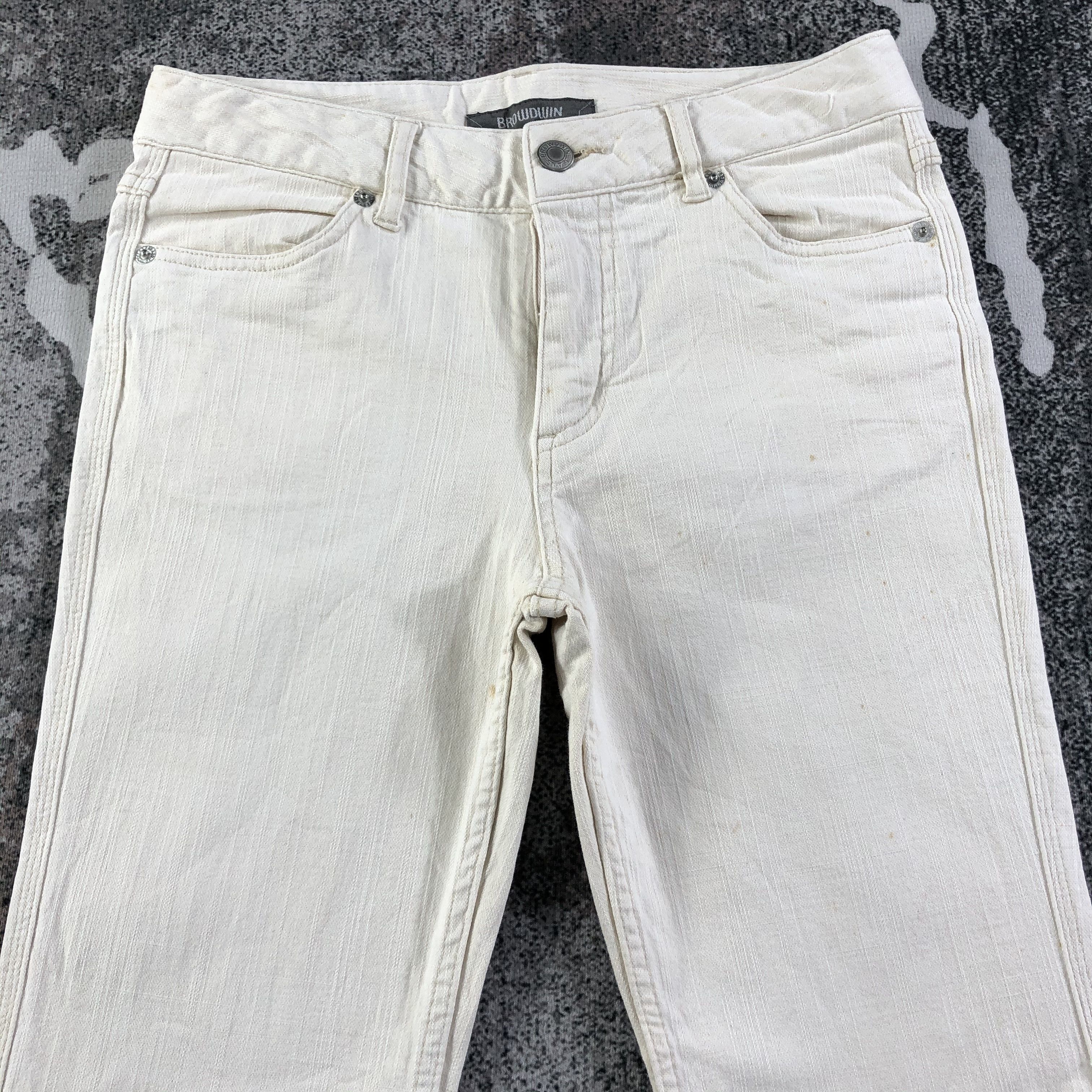Japanese Brand Japanese Brand Browdwin White Jeans Flare Denim KJ1625 Size 27" / US 4 / IT 40 - 3 Thumbnail
