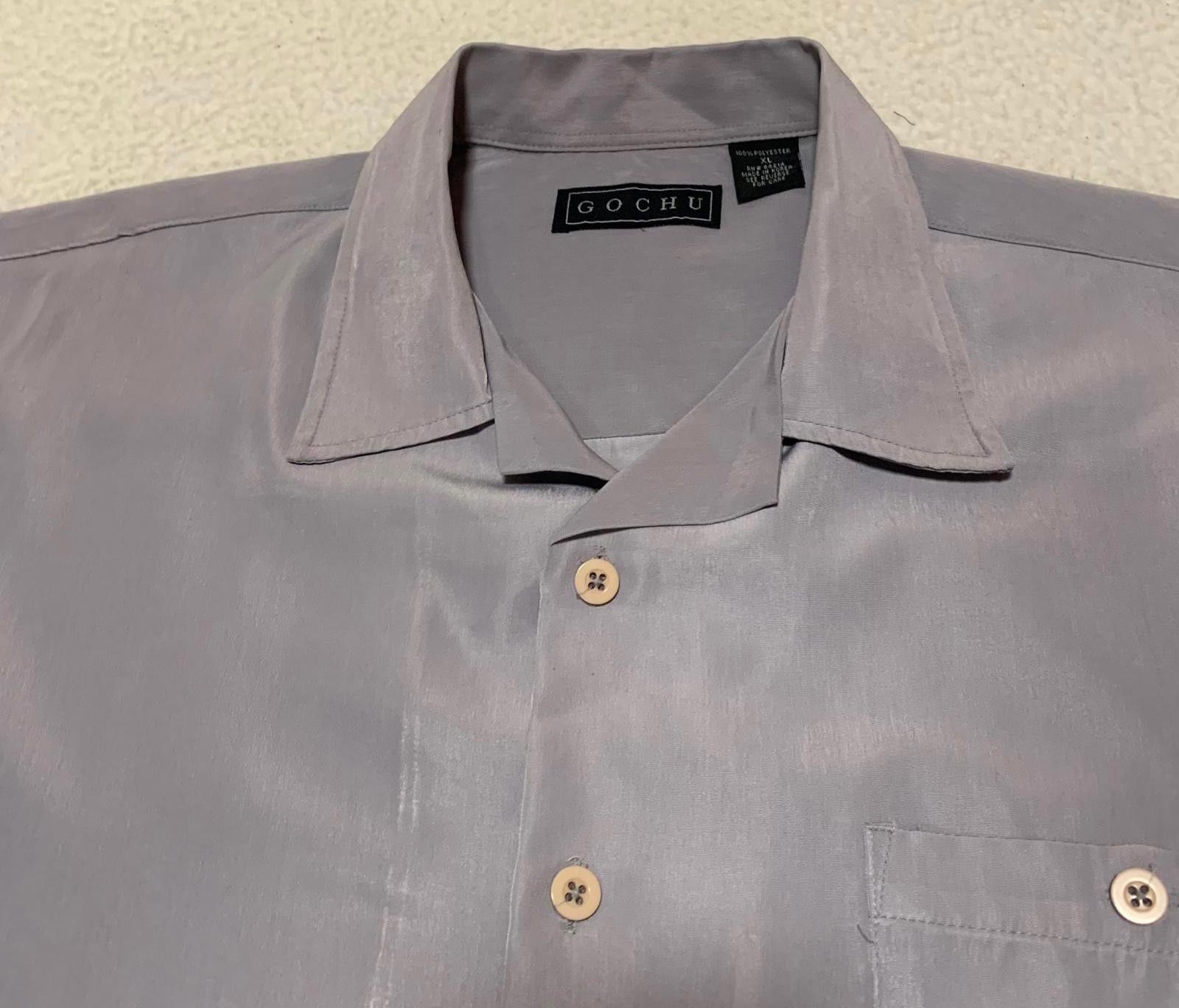 Other Vintage 90s Y2K GOCHU Men's XL Gray Short Sleeve Shirt Korea Size US XL / EU 56 / 4 - 4 Thumbnail