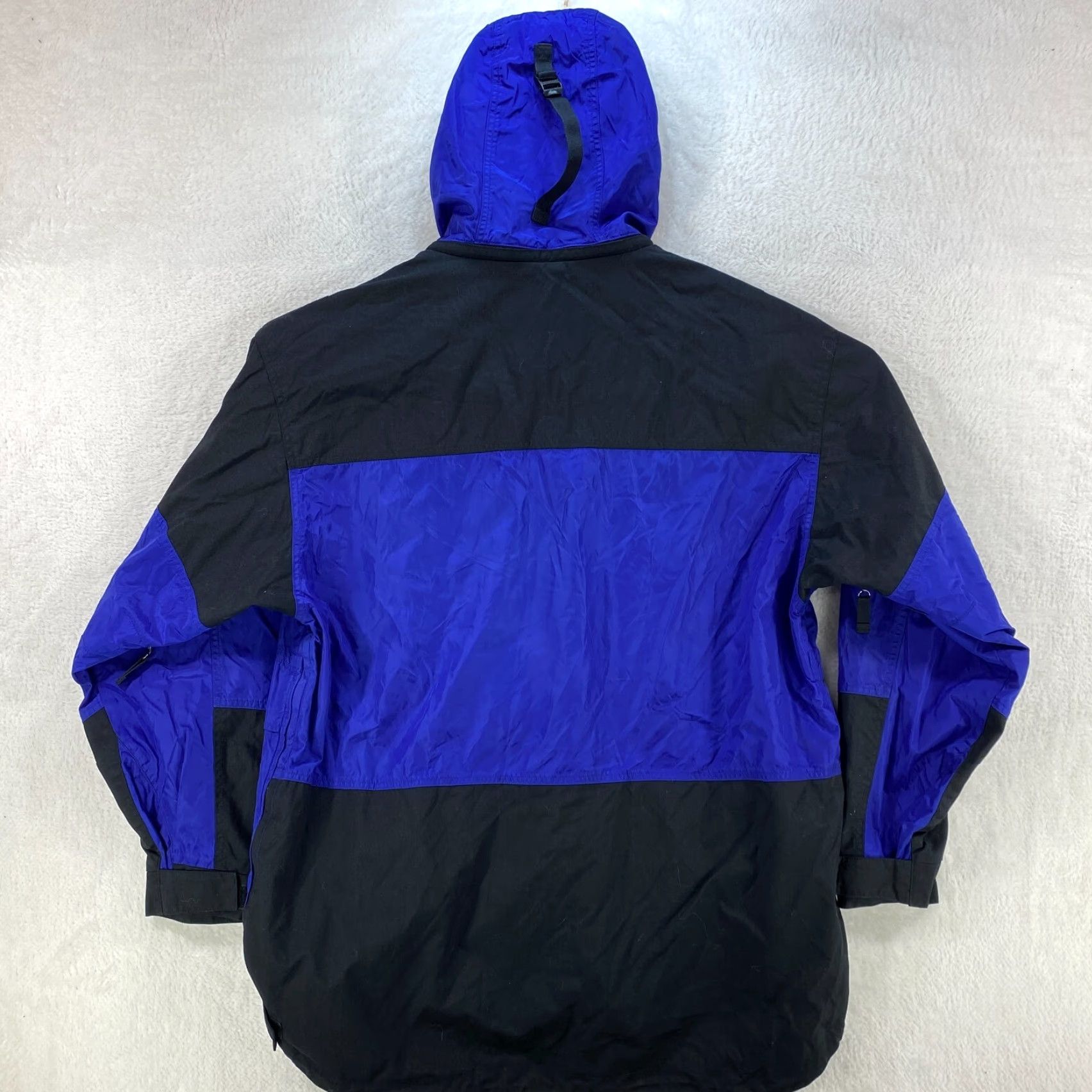 Eddie Bauer VINTAGE Eddie Bauer EBTEK Jacket Anorak Men Large Tall Blue Black 90's Hood Zip Size US L / EU 52-54 / 3 - 2 Thumbnail