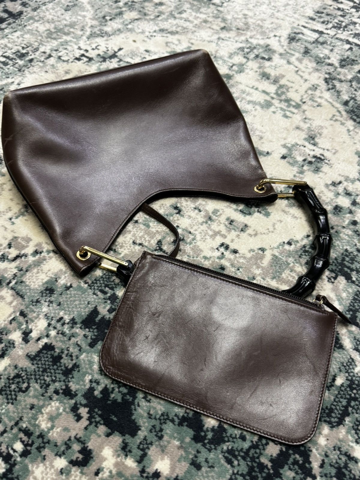 Gucci GUCCI BAMBOO HOBO LEATHER SHOULDER BAG Size ONE SIZE - 11 Thumbnail
