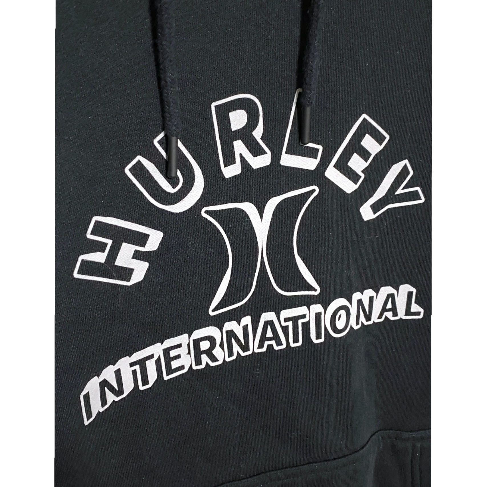 Hurley Hurley Hoodie Sweatshirt Pullover Graphic Print Mens L Black Crew Neck Fleece Cotton Polyester Size US L / EU 52-54 / 3 - 3 Thumbnail