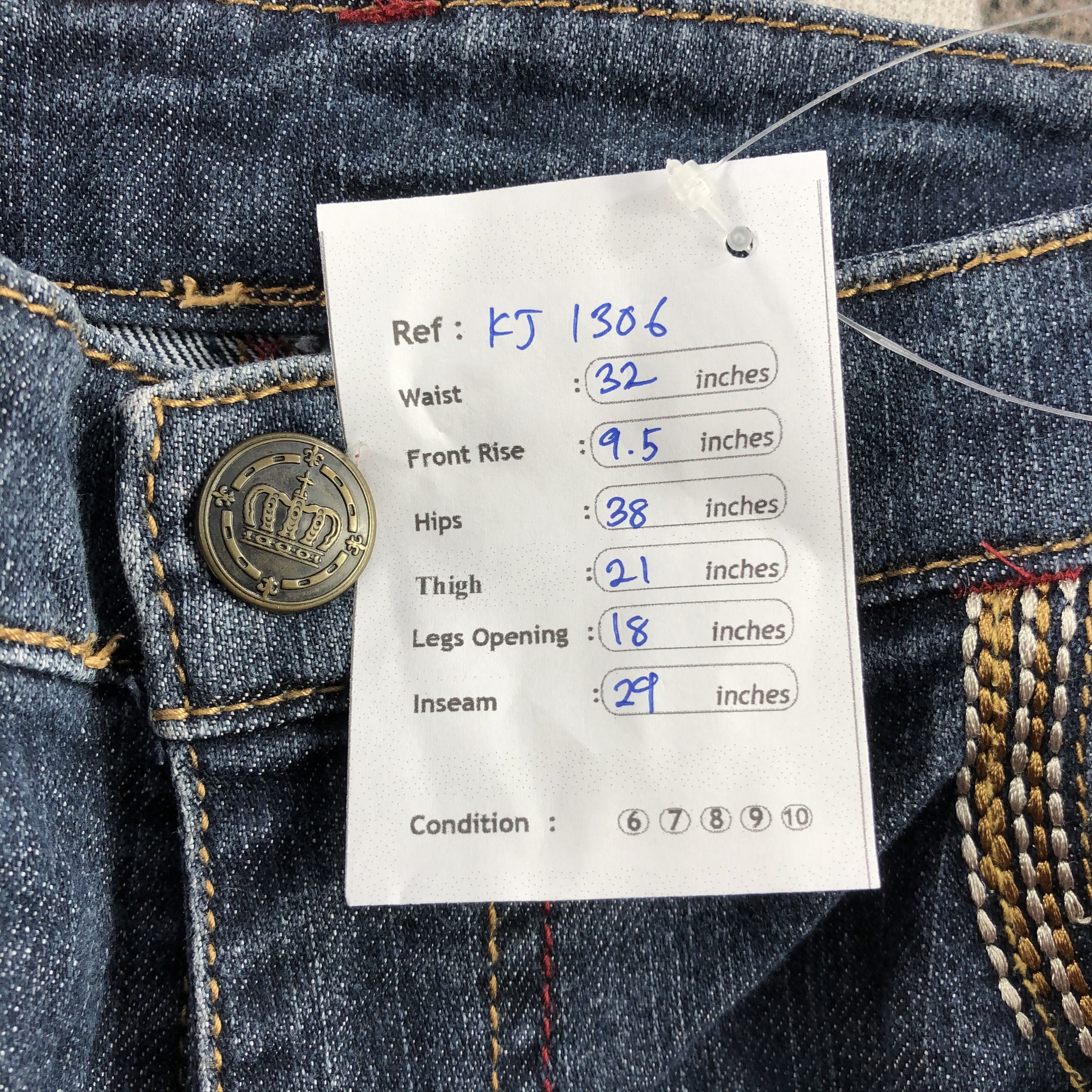 Japanese Brand Japanese Brand Denim Blue Wash Flare Jeans KJ1306 Size 32" / US 10 / IT 46 - 8 Thumbnail