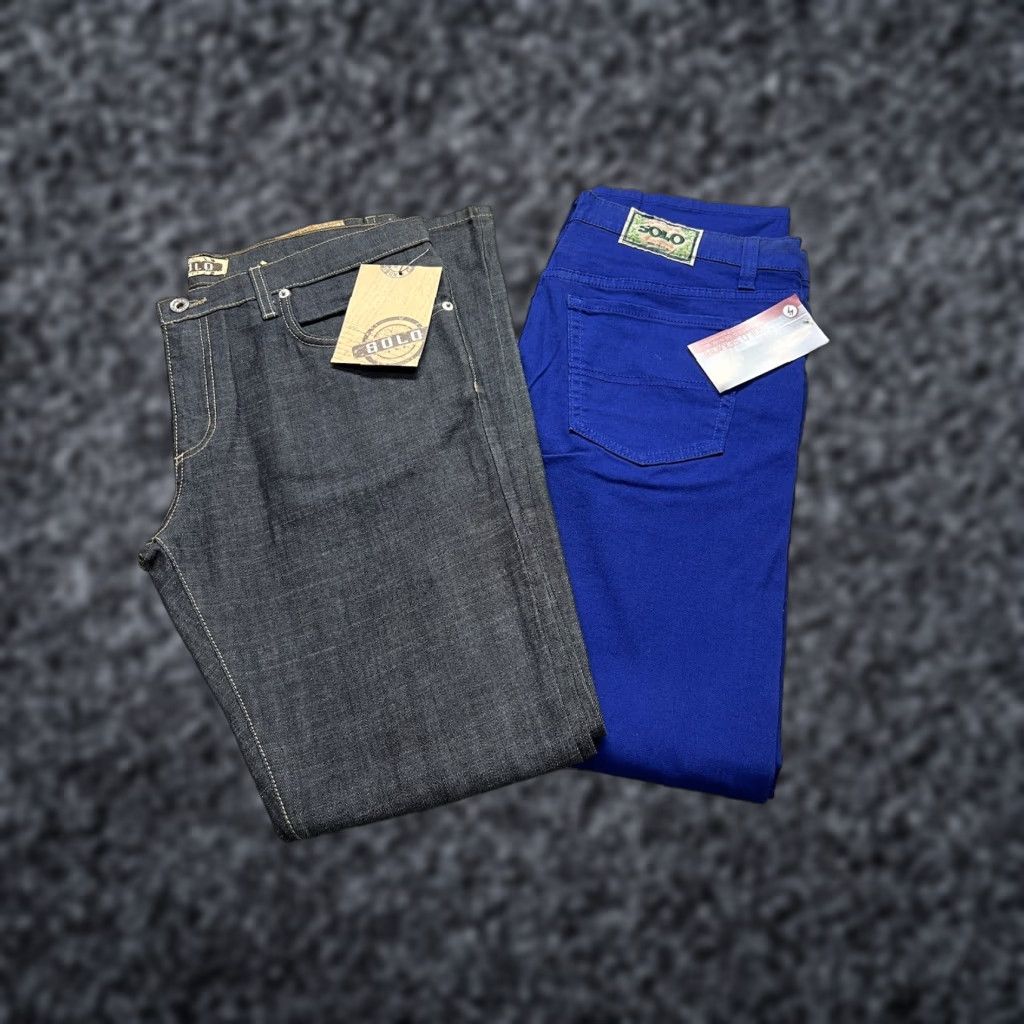 Vintage VINTAGE Solo Semore Jeans Men 34x30 Lot Of 2 Y2K 90s Hip Hop USA Denim Gray 34x30 Jeans Mens Regular Fit Relaxed Distressed No N/A Size US 34 / EU 50 - 1 Thumbnail