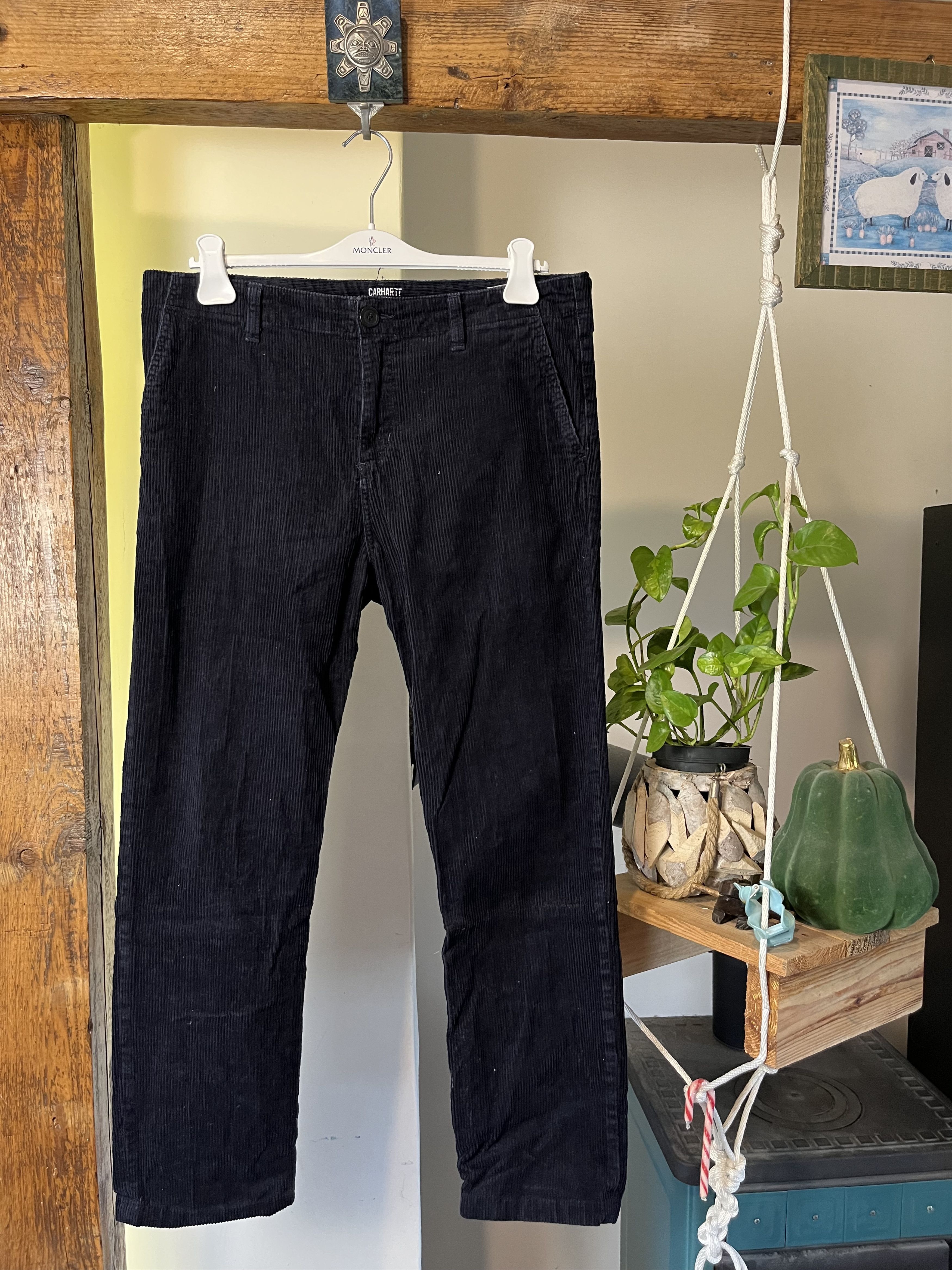 Carhartt × Carhartt Wip × Vintage 90s Carhartt Corduroy Velvet Club Pants 33x34 Size US 33 - 2 Thumbnail