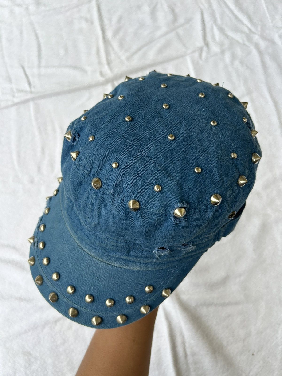14th Addiction × Japanese Brand × Le Grande Bleu (L.G.B.) Japanese distressed studded hats Size ONE SIZE - 3 Thumbnail