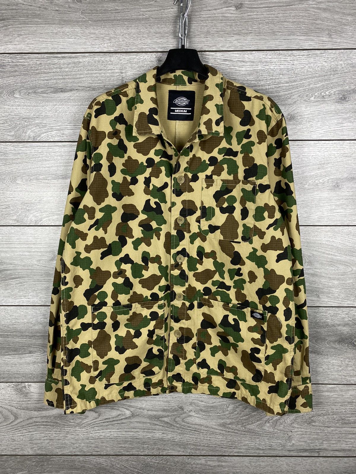 Dickies Mens Vintage Dickies Camo Light Coach Jacket Button Up Size US M / EU 48-50 / 2 - 1 Thumbnail