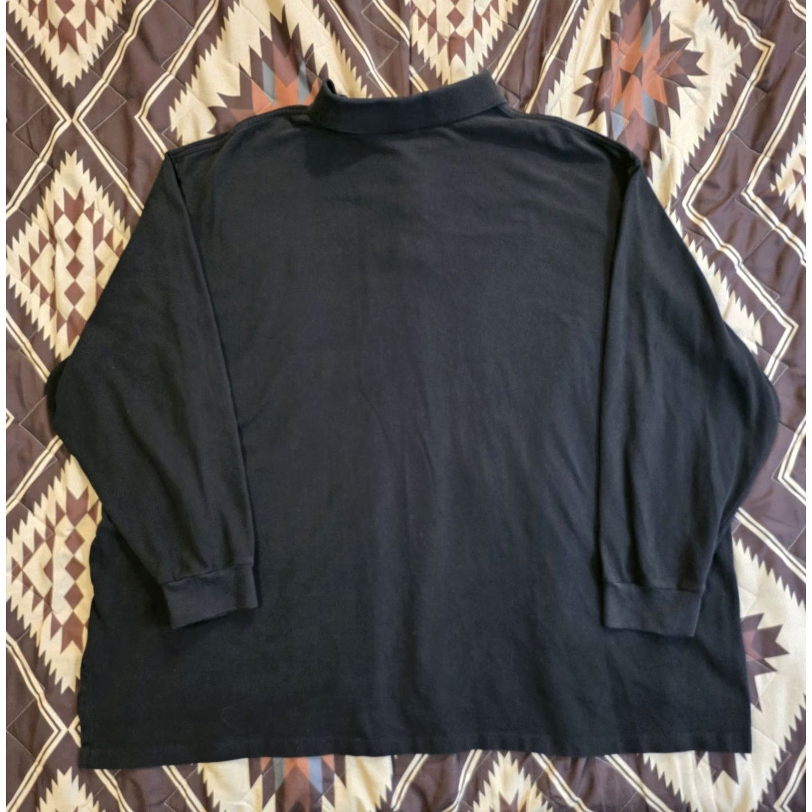 Polo Ralph Lauren VINTAGE Polo Ralph Lauren Black Polo Long Sleeve Size 5XB Big & Tall Mens Polo Shirt Black 5XB Polo Ralph Lauren Logo Pony Classic Preppy Vintage Men Size US XXL / EU 58 / 5 - 3 Thumbnail