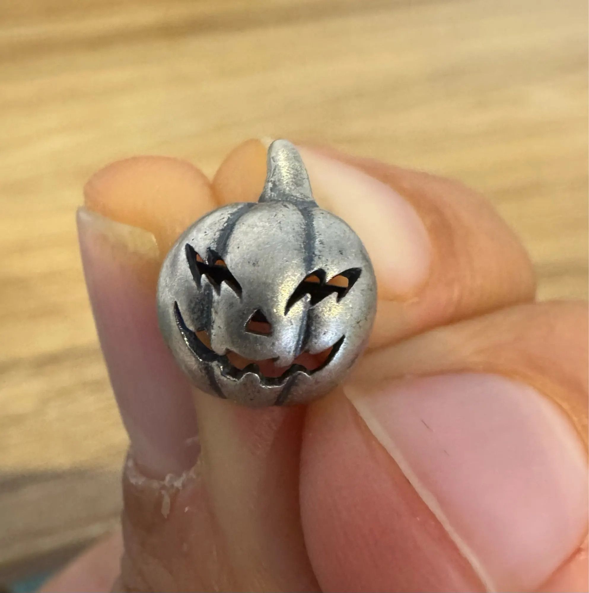 Jewelry Halloween Pumpkin Stud Earrings 925 Sterling Silver Ear Gift Size ONE SIZE - 1 Thumbnail