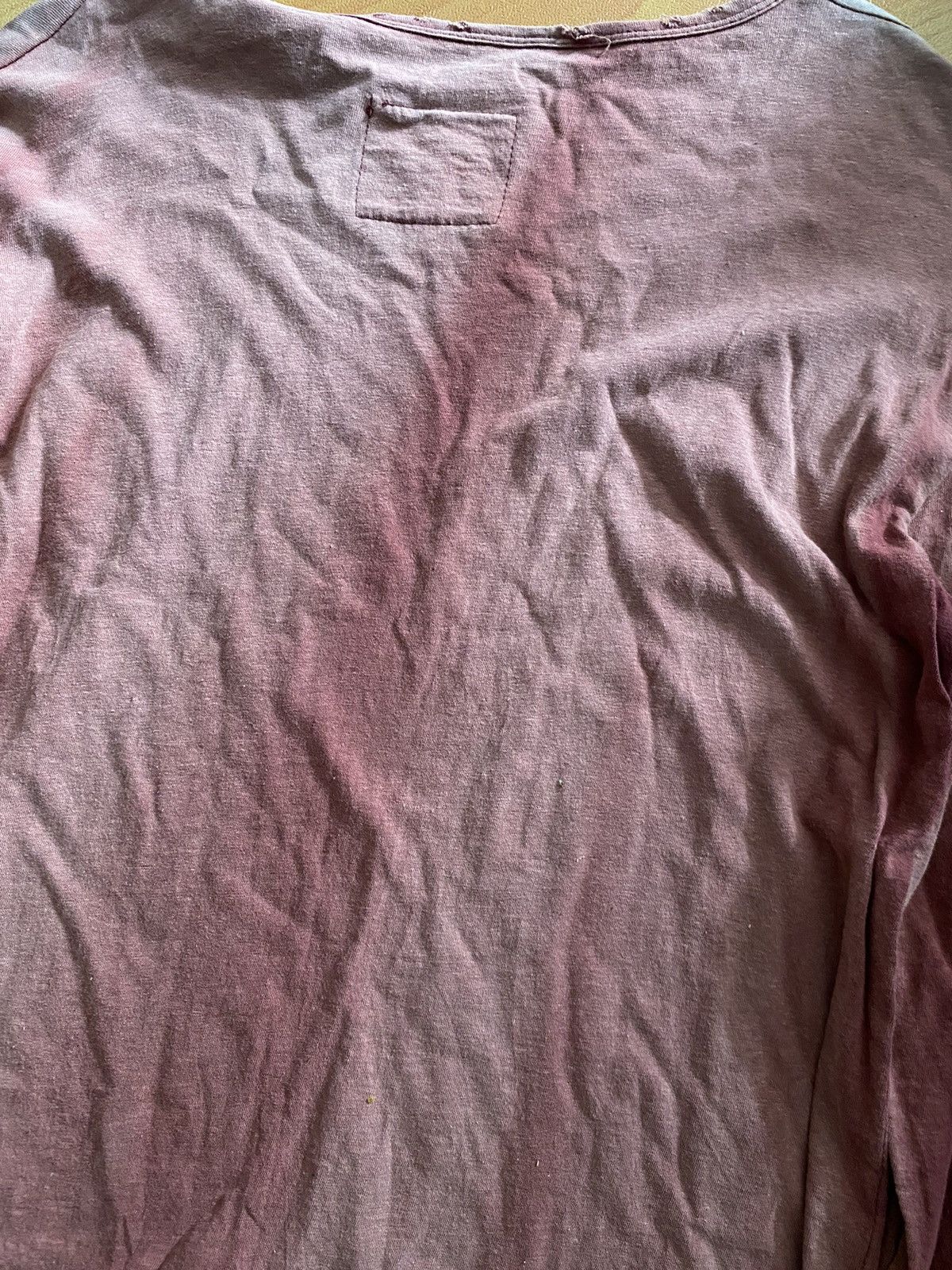 Japanese 15 basis bleached distressed pocket longsleeve