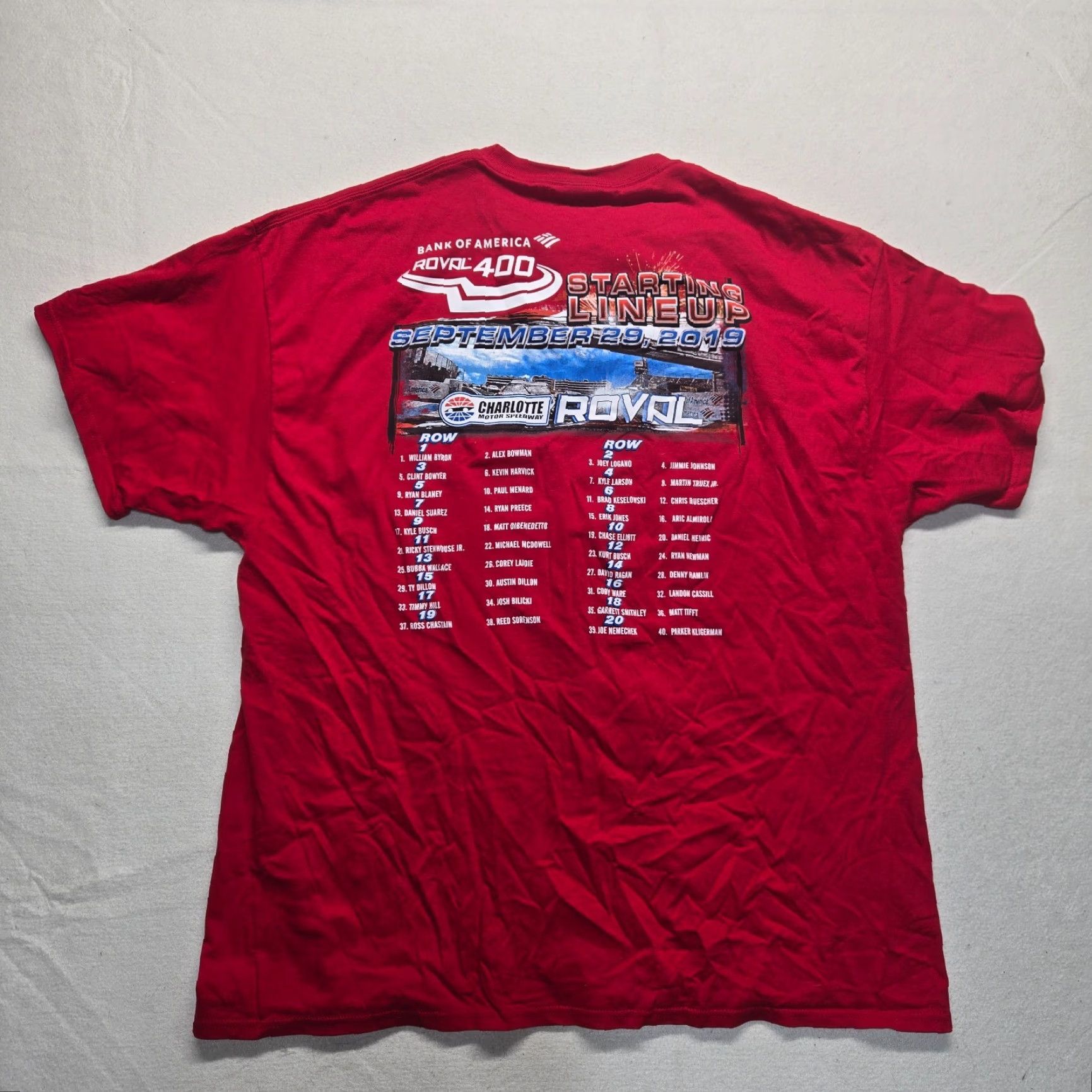 Vintage VINTAGE Roval 400 Madness Charlotte Motor Speedway NASCAR Graphic Red T-Shirt Men's 2XL Size US XXL / EU 58 / 5 - 8 Thumbnail