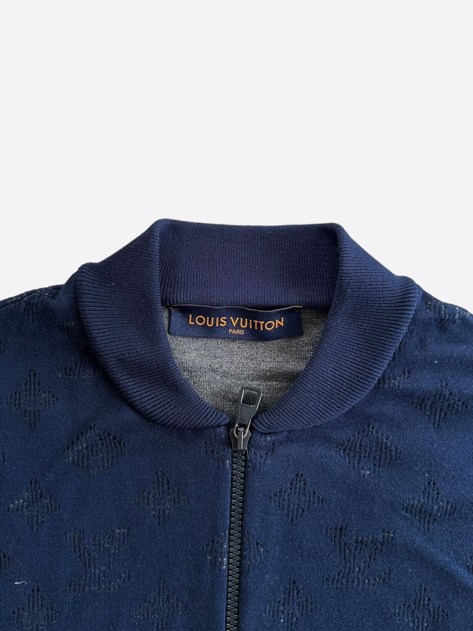 Louis Vuitton Louis Vuitton Navy Monogram Zip Up Jacket Size US M / EU 48-50 / 2 - 3 Thumbnail
