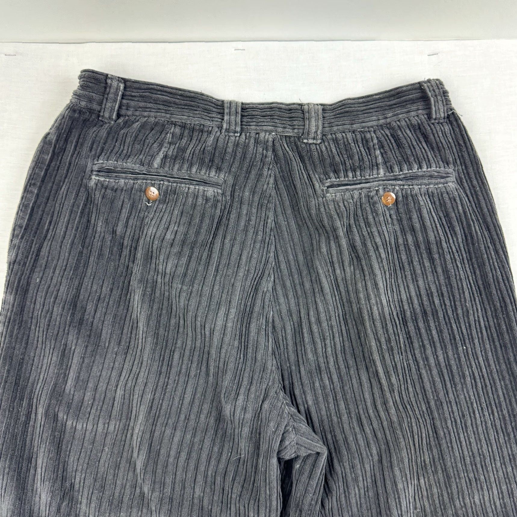 Vintage VINTAGE On The Brink Wide Leg Corduroy Pants Adult 36x32 Black Hipster Y2K Mens Size US 36 / EU 52 - 4 Thumbnail