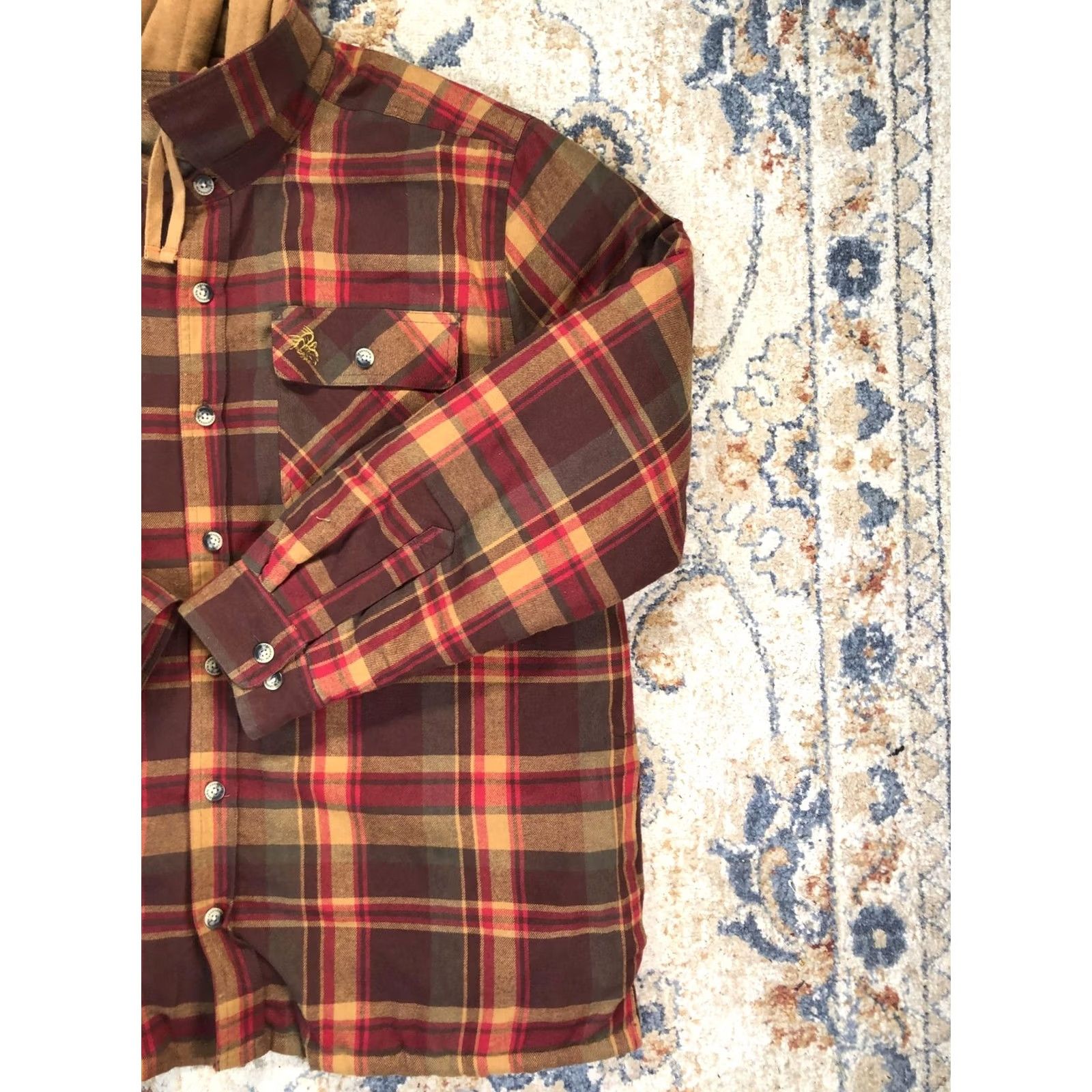 Vintage Legendary Whitetails Jacket Mens 2XL Brown Plaid Flannel Hooded Lined Outdoor Style Parka Jacket Size US XXL / EU 58 / 5 - 4 Thumbnail