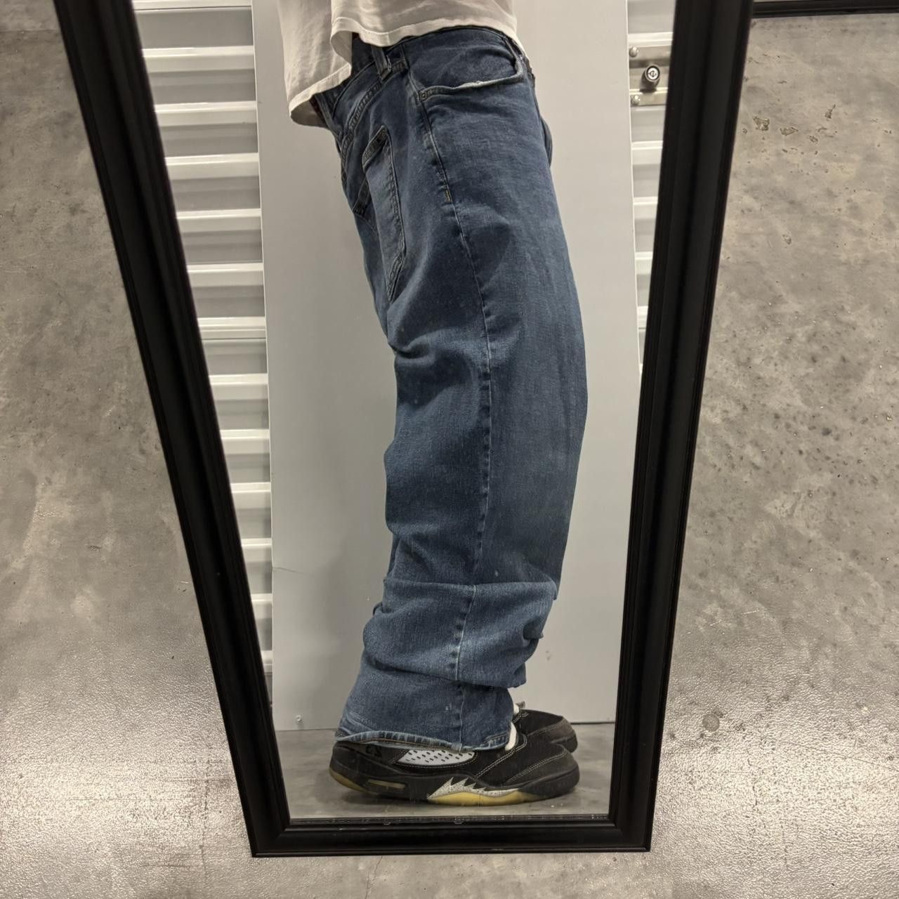 Japanese Brand × Vintage Crazy Vintage Y2K/2000s Grunge Medium Wash Loose Fit Baggy Denim Jeans! Size US 38 / EU 54 - 2 Thumbnail