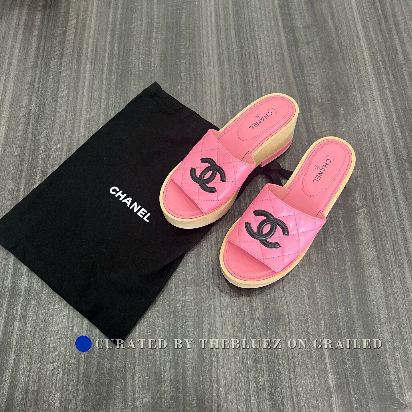 Chanel Chanel Pink High-Heel Slippers Size US 6 / IT 36 - 1 Thumbnail