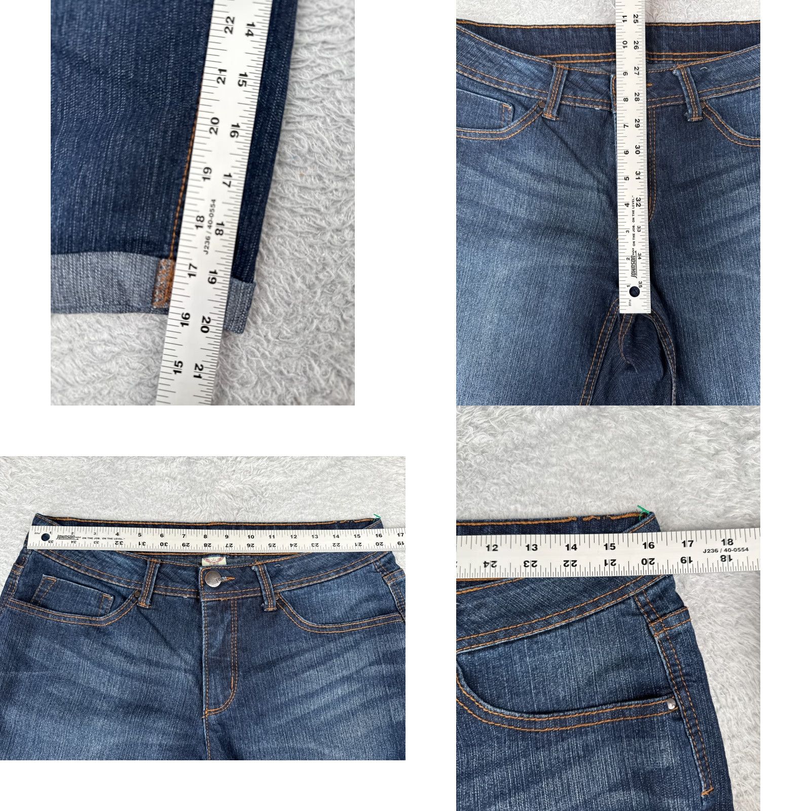Faded Glory Faded Glory Jeans Womens 12 Blue Denim Capri Rolled Hem Cotton Blend 32x21 Jeans Capri Women Blue 32 12 Vintage? No. Size 34" / US 12 / IT 48 - 8 Thumbnail