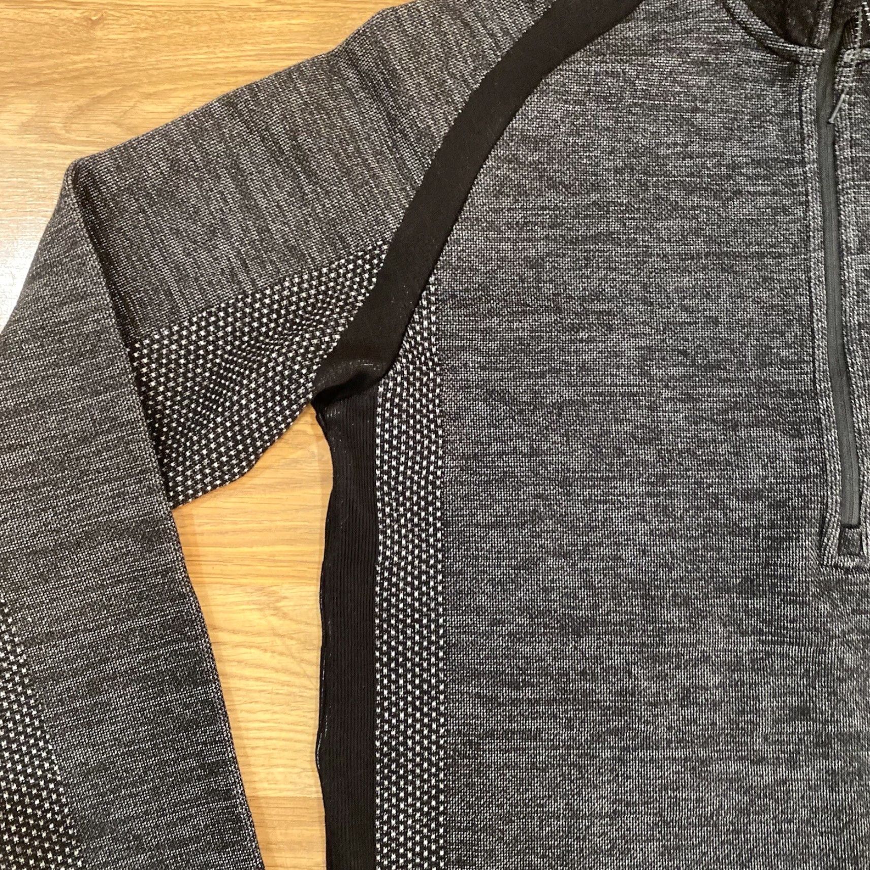Vintage Proof Seamless Quarter 1/2 Zip Pullover Sweatshirt Mens M Gray Charcoal Heather Zip Front Pullover Size US M / EU 48-50 / 2 - 7 Thumbnail
