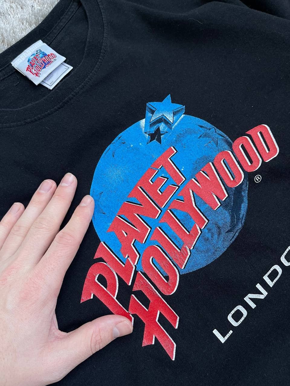 Planet Hollywood × Streetwear × Vintage Vintage 90s Planet Hollywood Las Vegas Streetwear Tee Y2K Size US L / EU 52-54 / 3 - 5 Thumbnail